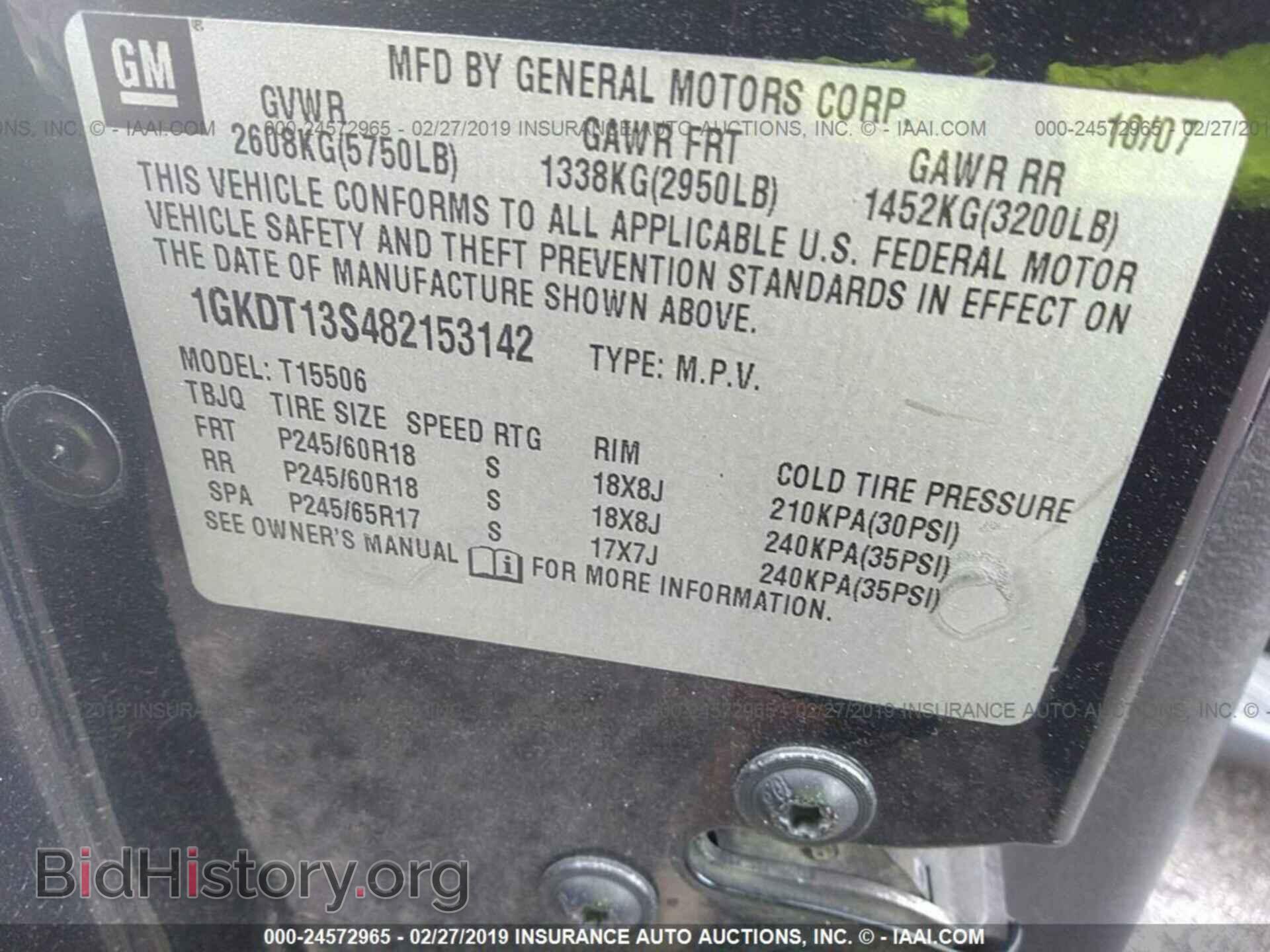 2008 GMC ENVOY - VIN: 1GKDT13S482153142 - Фото 9