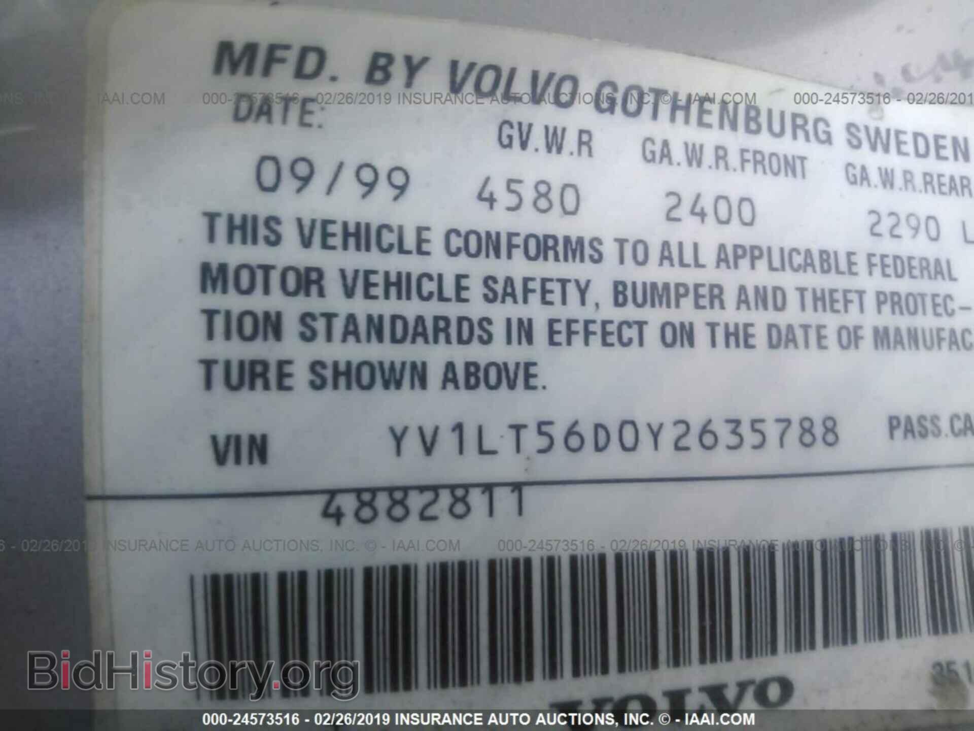 2000 VOLVO S70 - VIN: YV1LT56D0Y2635788 - Фото 9