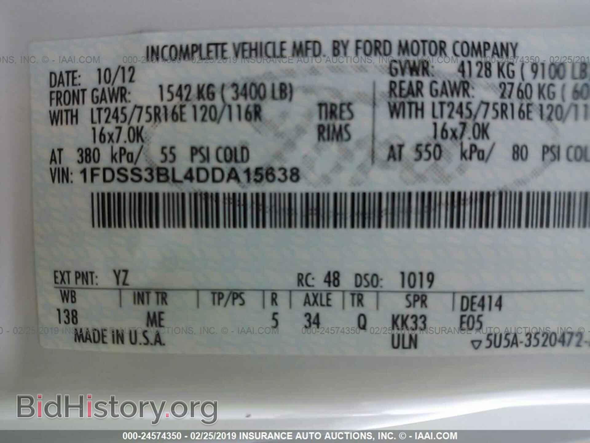 2013 FORD ECONOLINE - VIN: 1FDSS3BL4DDA15638 - Photo 9