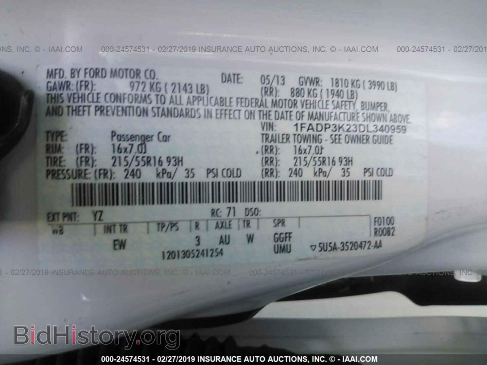 2013 FORD FOCUS - VIN: 1FADP3K23DL340959 - Photo 9