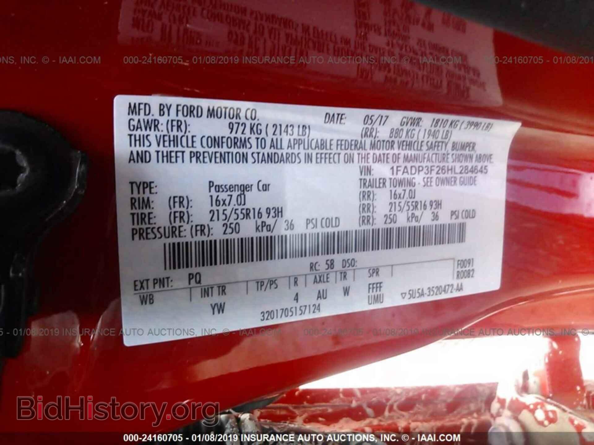 2017 FORD FOCUS - VIN: 1FADP3F26HL284645 - Photo 9