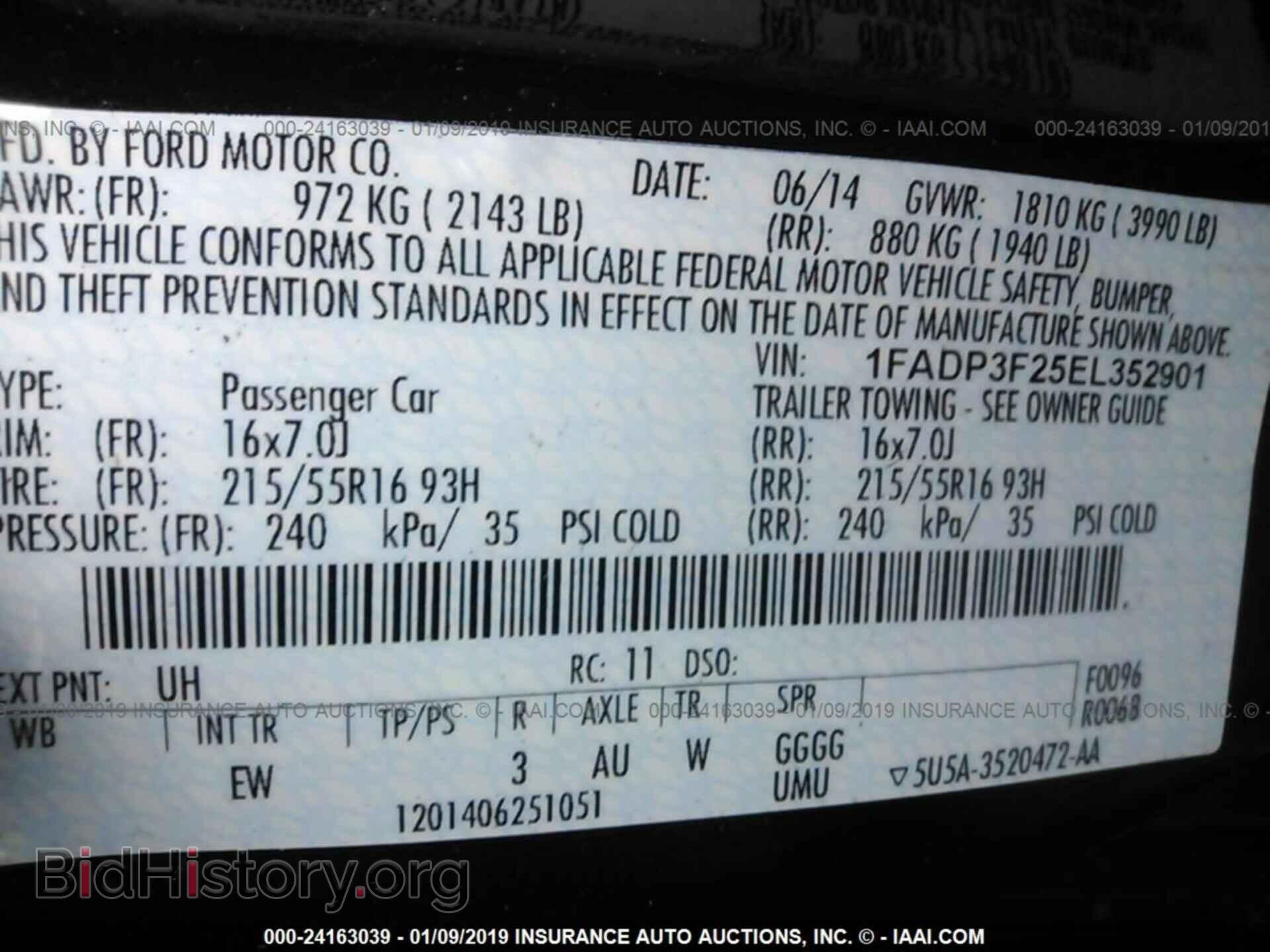 2014 FORD FOCUS - VIN: 1FADP3F25EL352901 - Photo 9