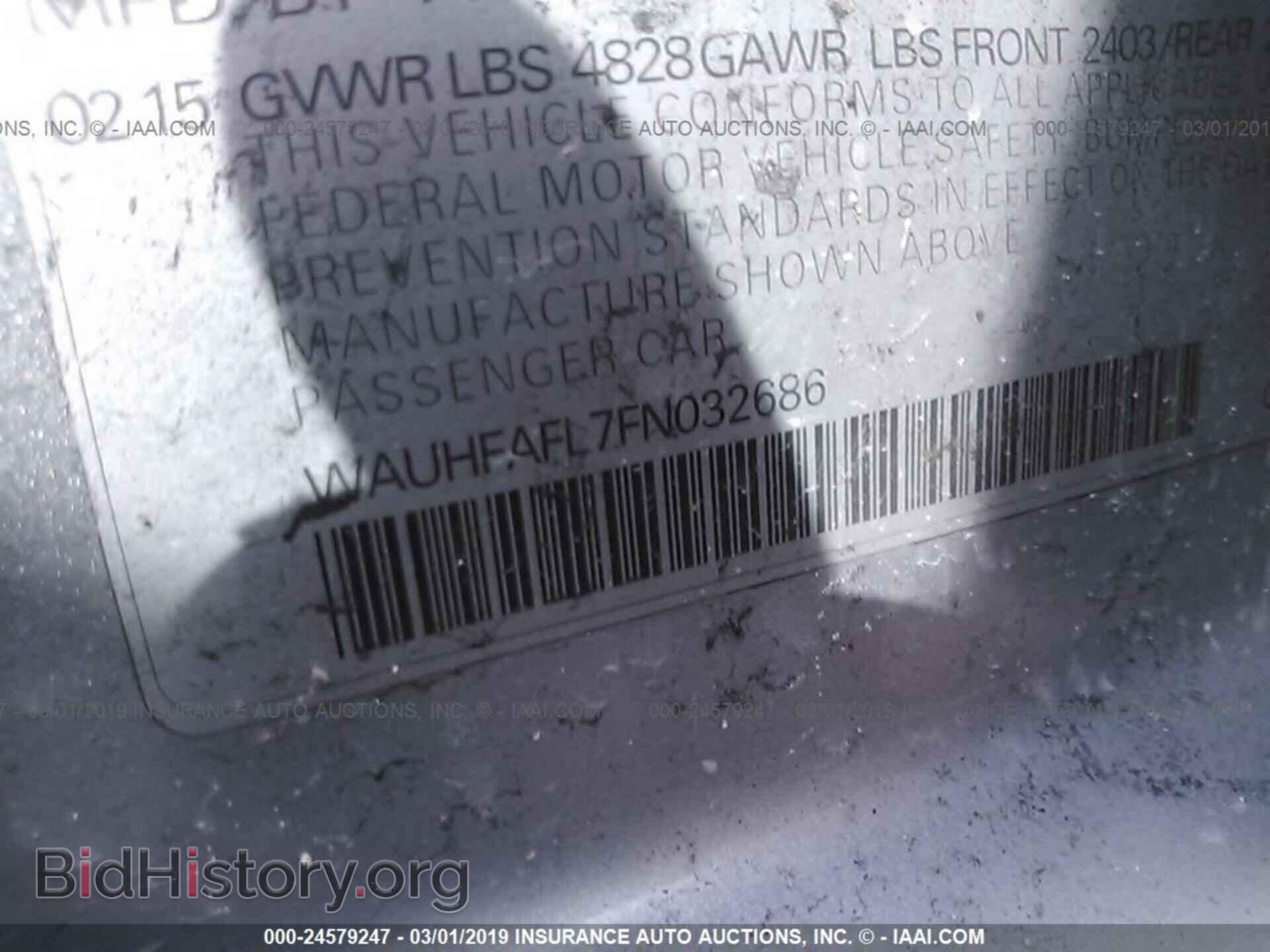 2015 AUDI A4 - VIN: WAUHFAFL7FN032686 - Фото 9