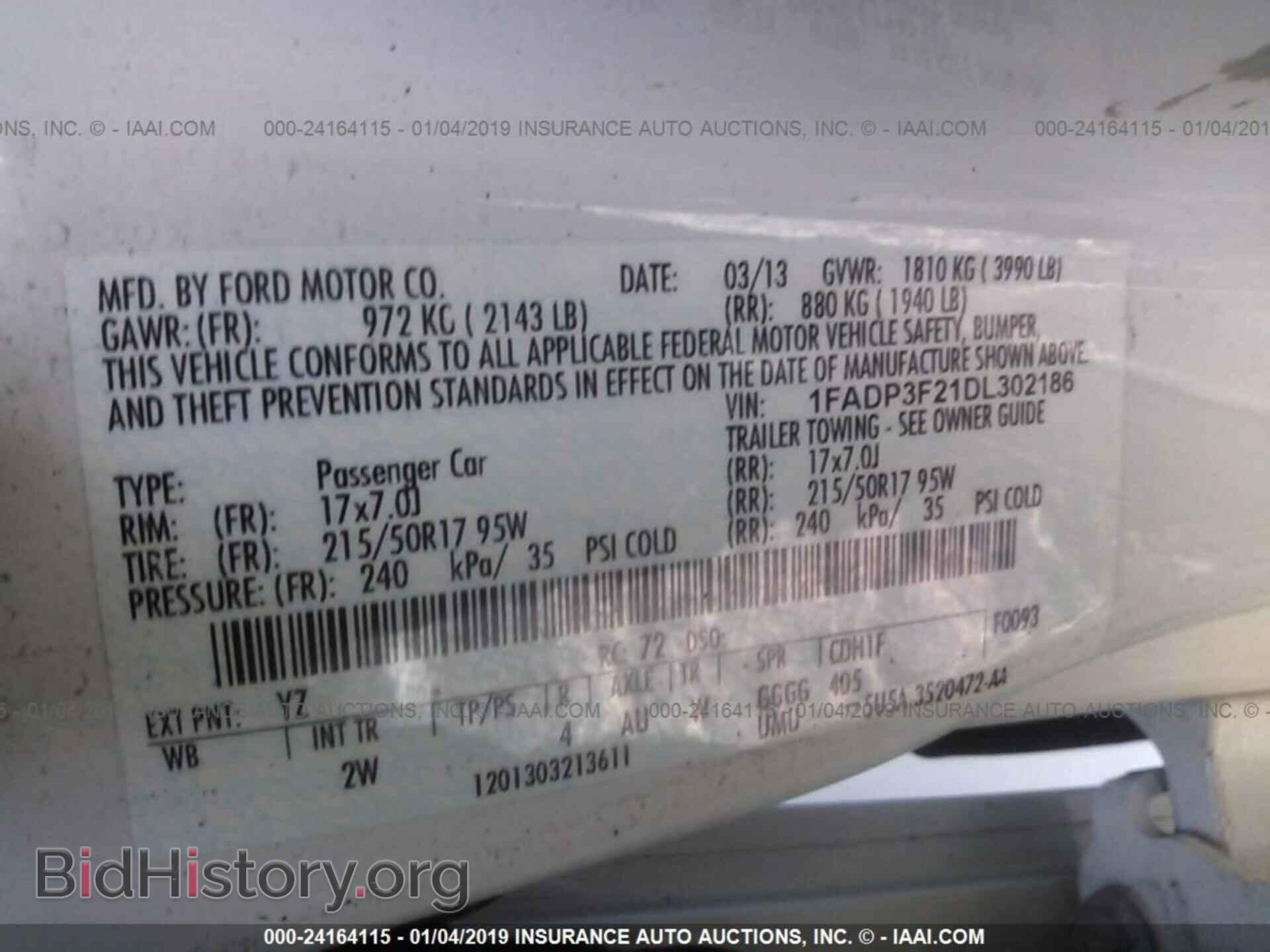 2013 FORD FOCUS - VIN: 1FADP3F21DL302186 - Photo 9