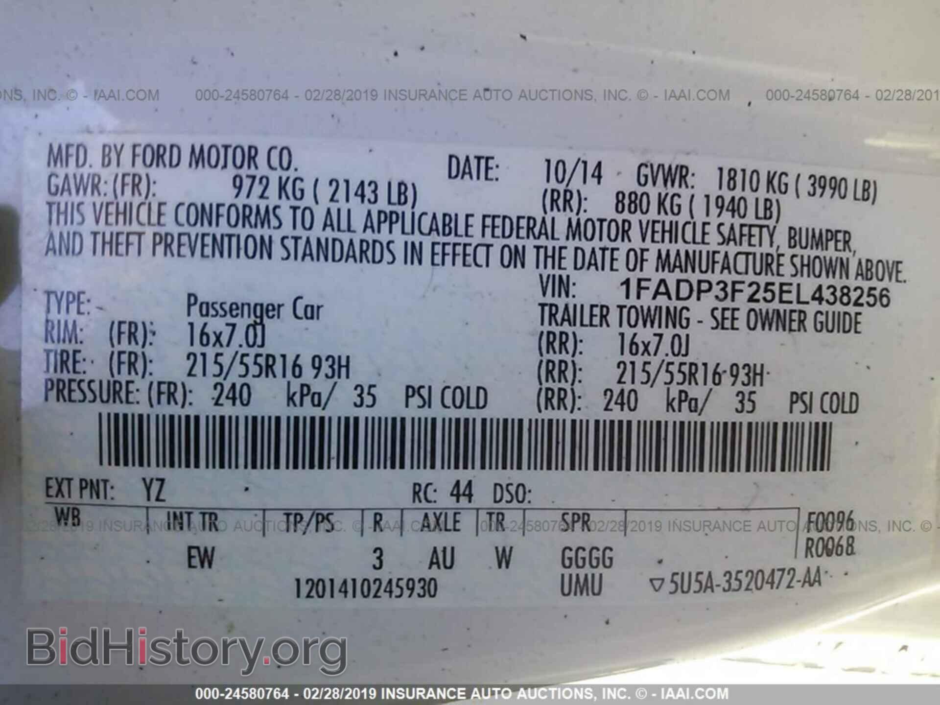 2014 FORD FOCUS - VIN: 1FADP3F25EL438256 - Photo 9