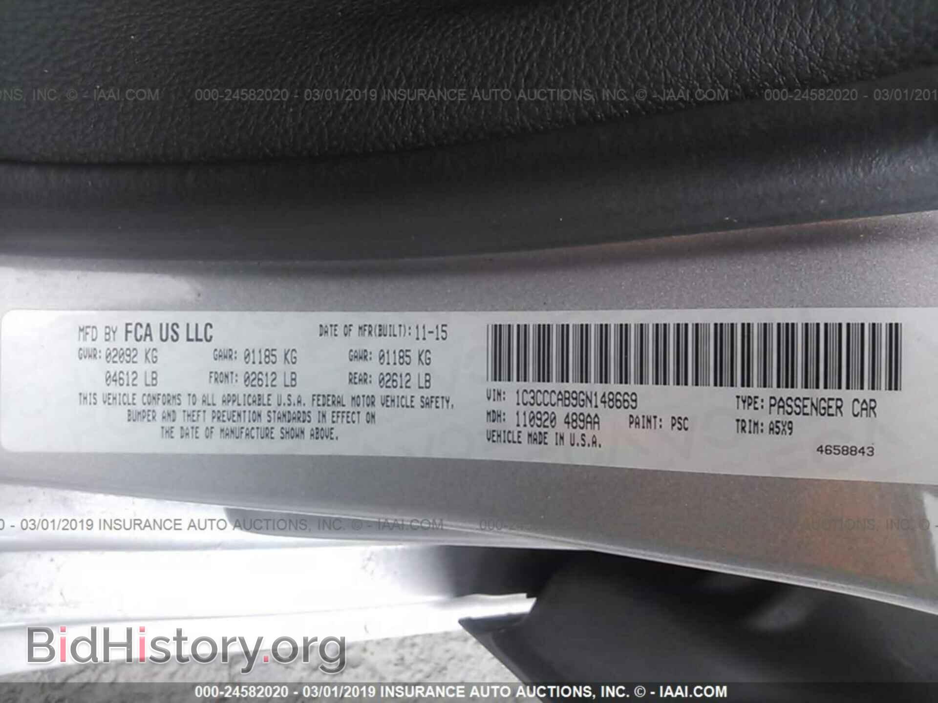 2016 CHRYSLER 200 - VIN: 1C3CCCAB9GN148669 - Photo 9