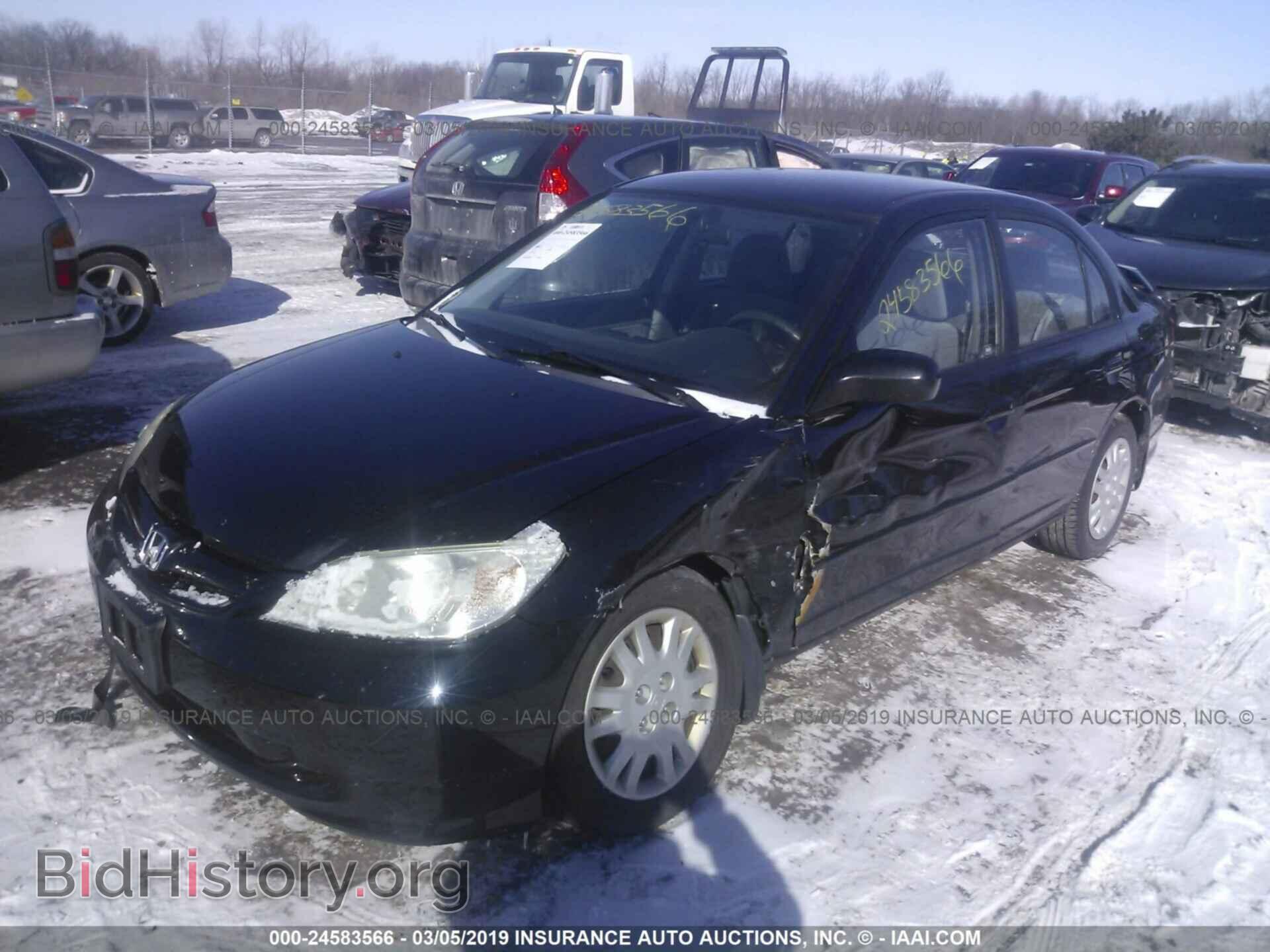 2005 HONDA CIVIC - VIN: 2HGES16635H608049 - Фото 2