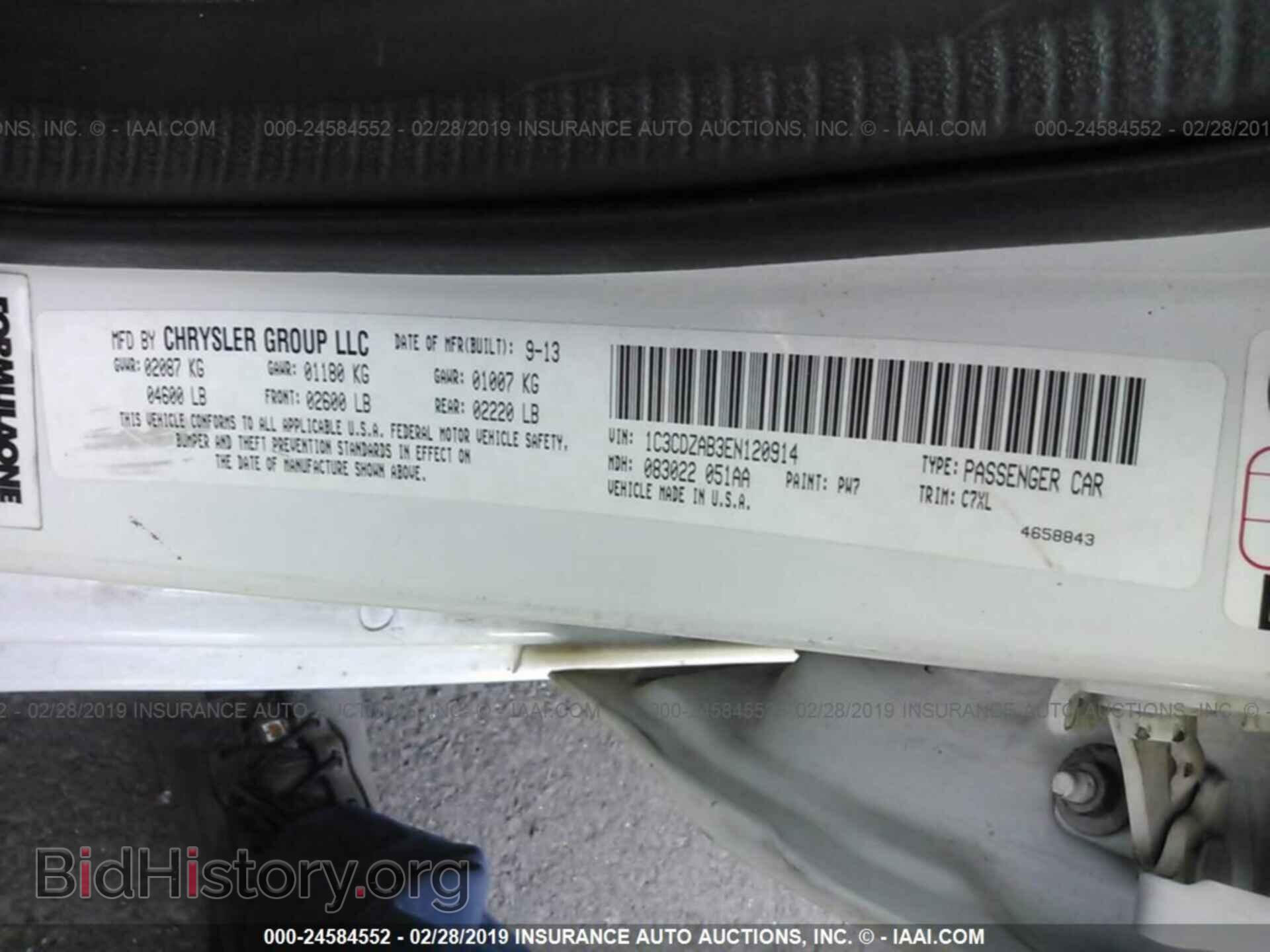2014 DODGE AVENGER - VIN: 1C3CDZAB3EN120914 - Photo 9