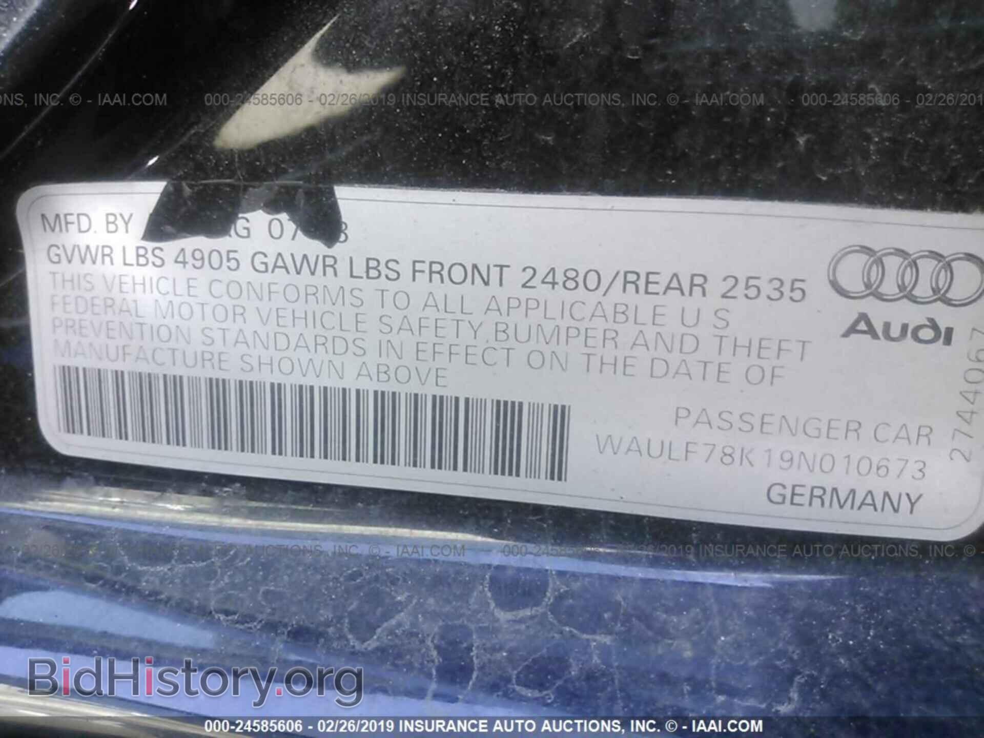 2009 AUDI A4 - VIN: WAULF78K19N010673 - Фото 9