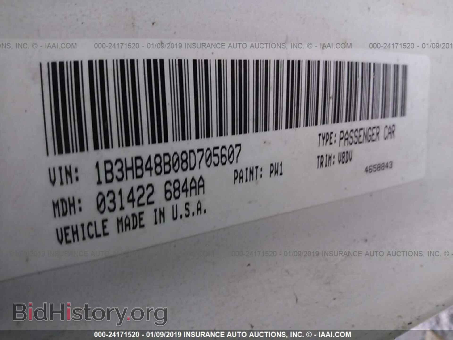 2008 DODGE CALIBER - VIN: 1B3HB48B08D705607 - Photo 9
