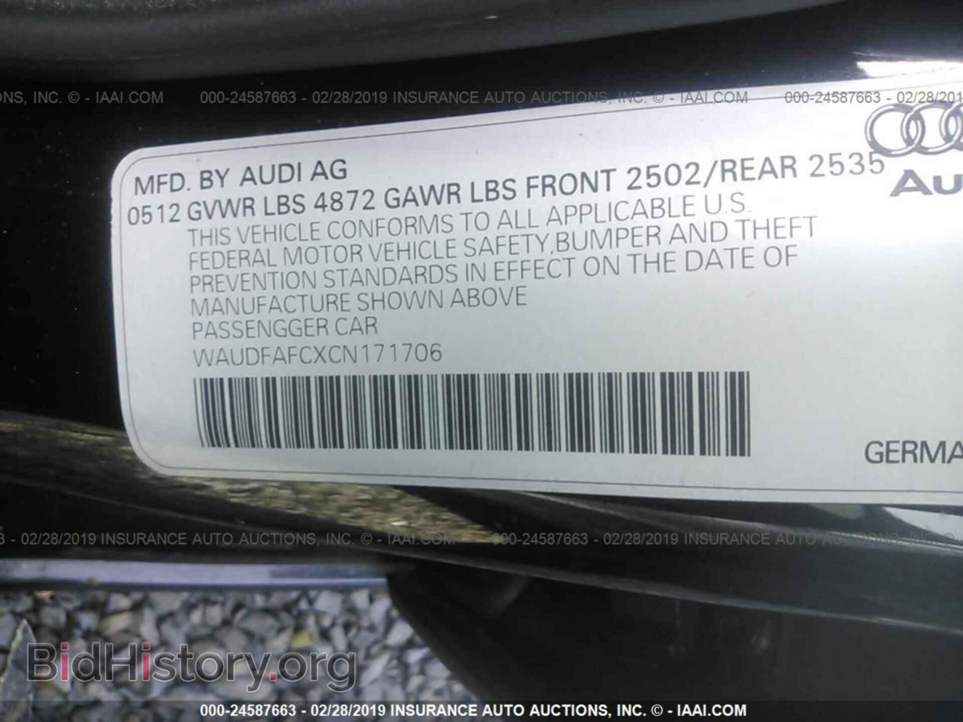 2012 AUDI A6 - VIN: WAUDFAFCXCN171706 - Photo 9