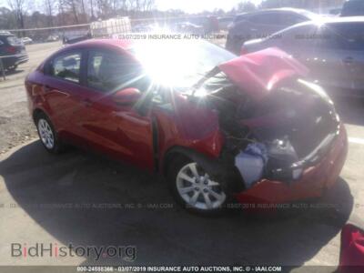 2014 Kia RIO LX, red — VIN KNADM4A30E6387656, IAAI