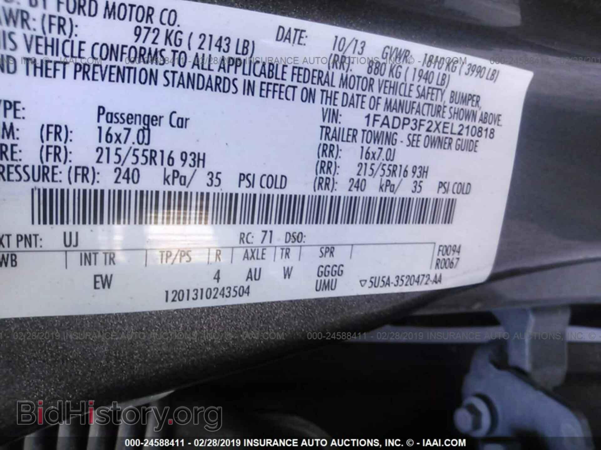 2014 FORD FOCUS - VIN: 1FADP3F2XEL210818 - Photo 9