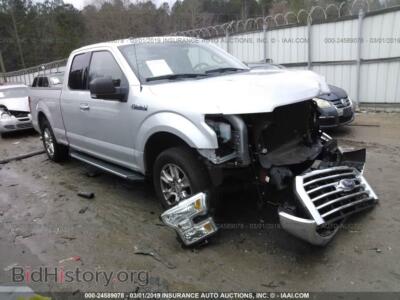 2015 Ford F150 Super Cab, silver — VIN 1FTEX1C81FFC25686, IAAI