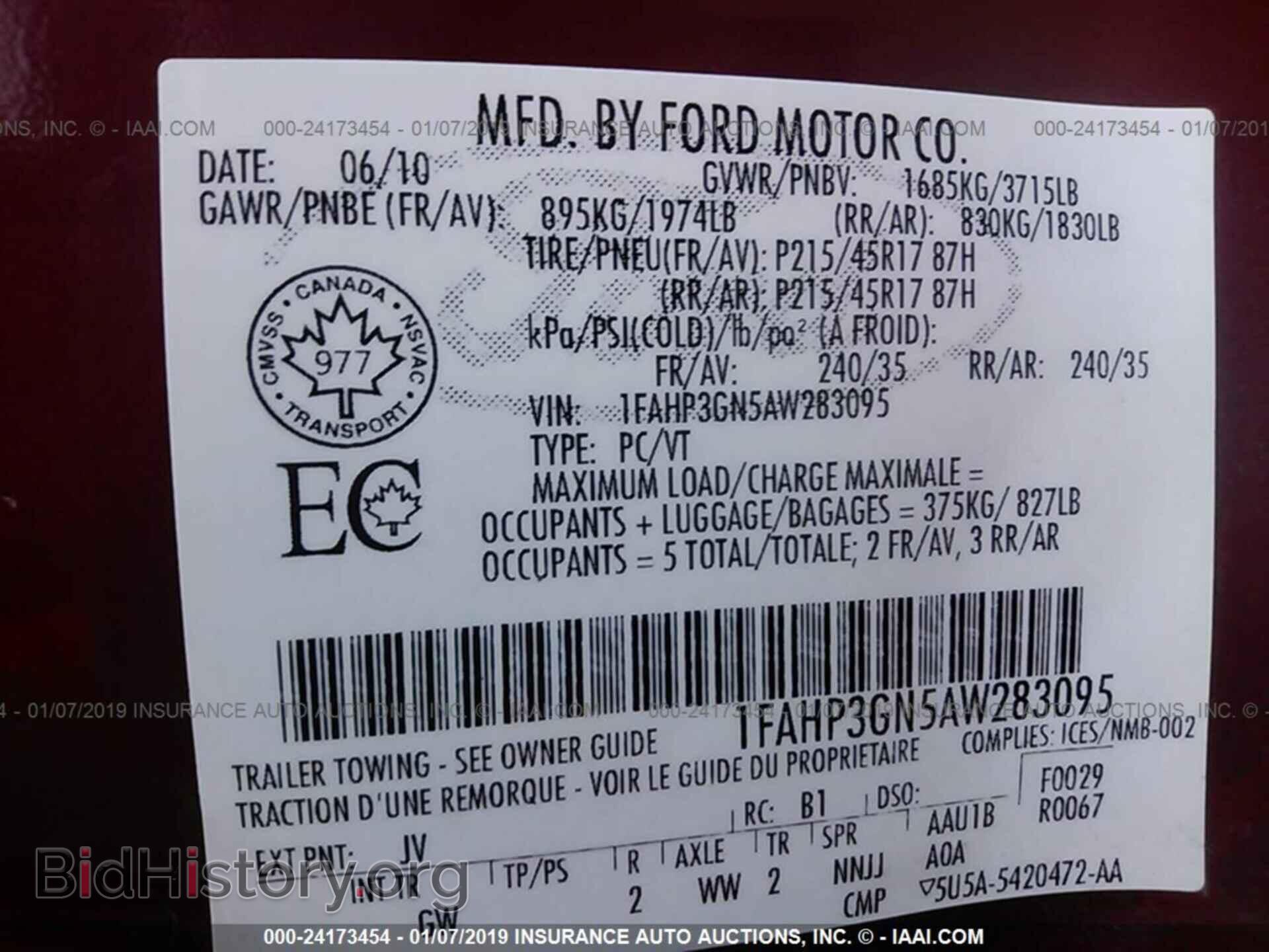 2010 FORD FOCUS - VIN: 1FAHP3GN5AW283095 - Фото 9