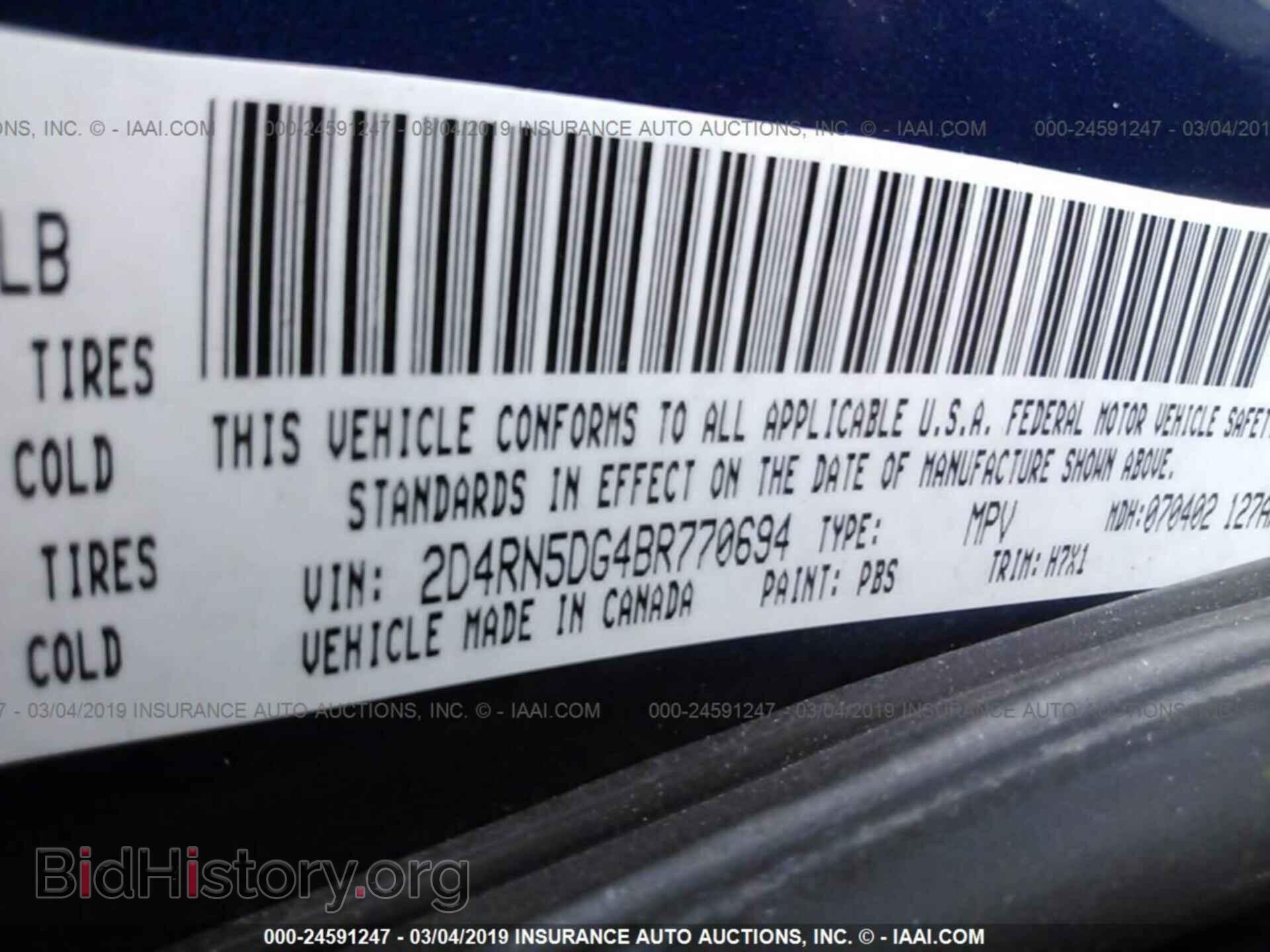 2011 DODGE GRAND CARAVAN - VIN: 2D4RN5DG4BR770694 - Photo 9