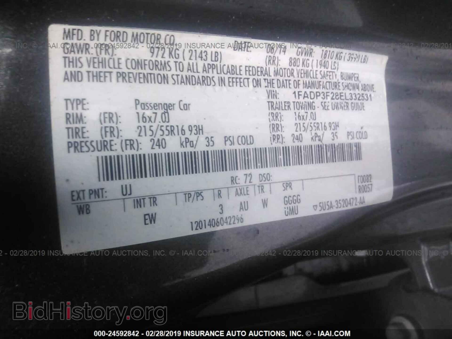 2014 FORD FOCUS - VIN: 1FADP3F28EL332531 - Photo 9