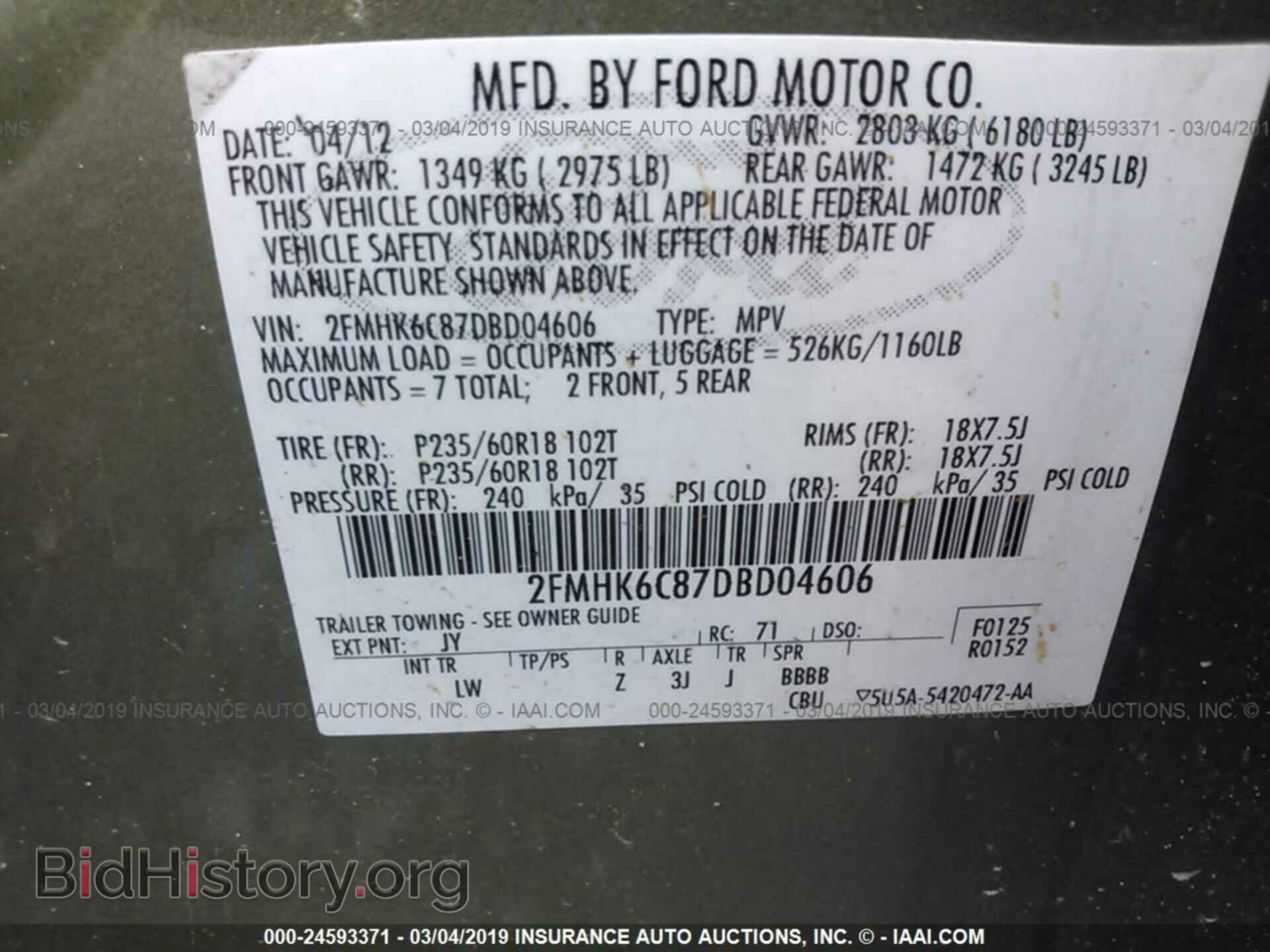 2013 FORD FLEX - VIN: 2FMHK6C87DBD04606 - Фото 9