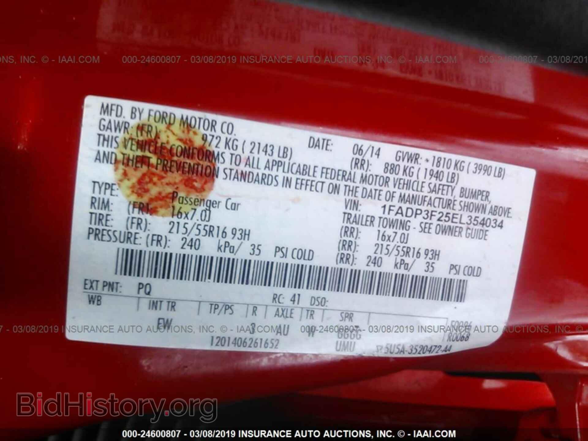 2014 FORD FOCUS - VIN: 1FADP3F25EL354034 - Photo 9
