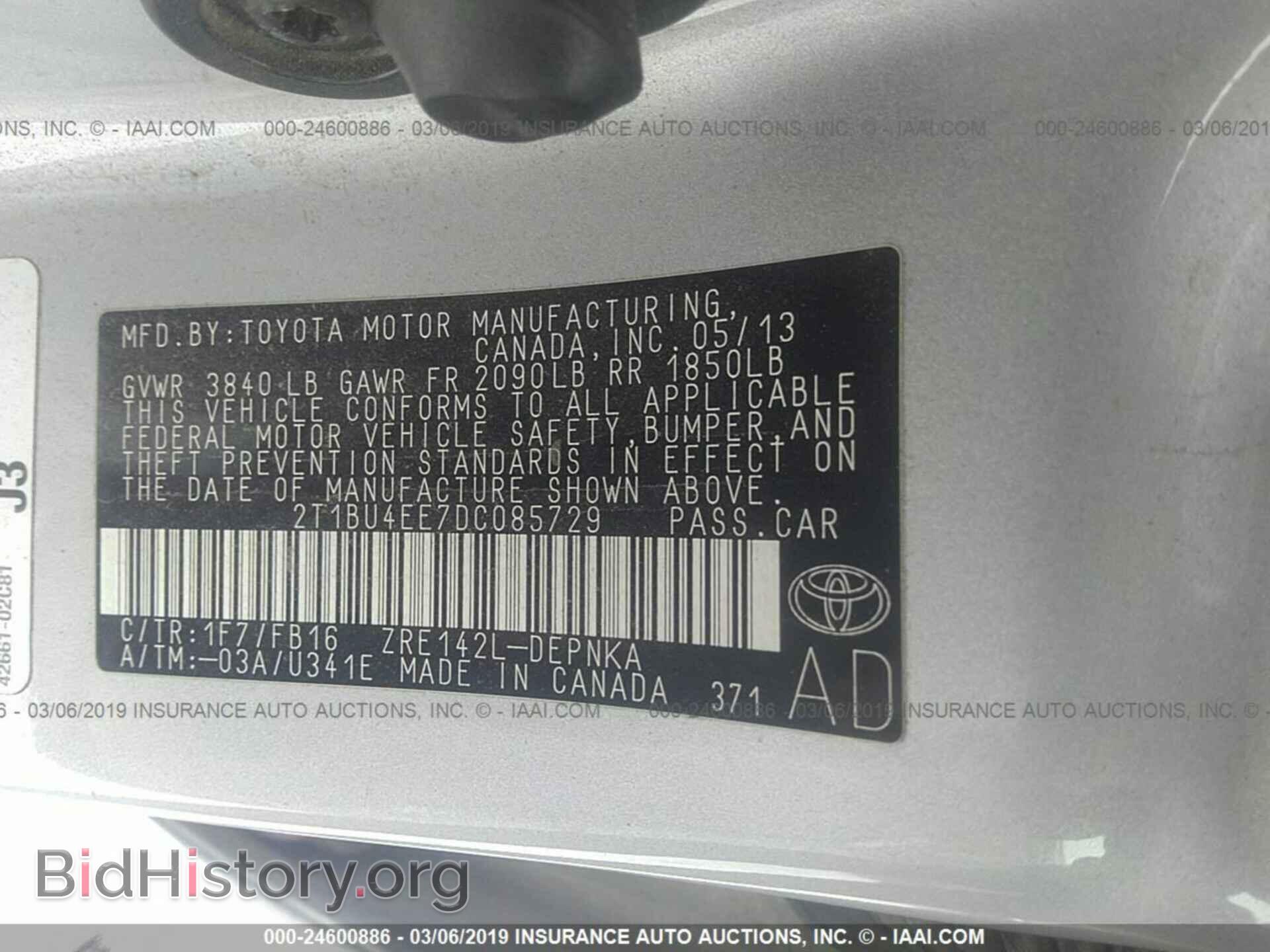 2013 TOYOTA COROLLA - VIN: 2T1BU4EE7DC085729 - Фото 9