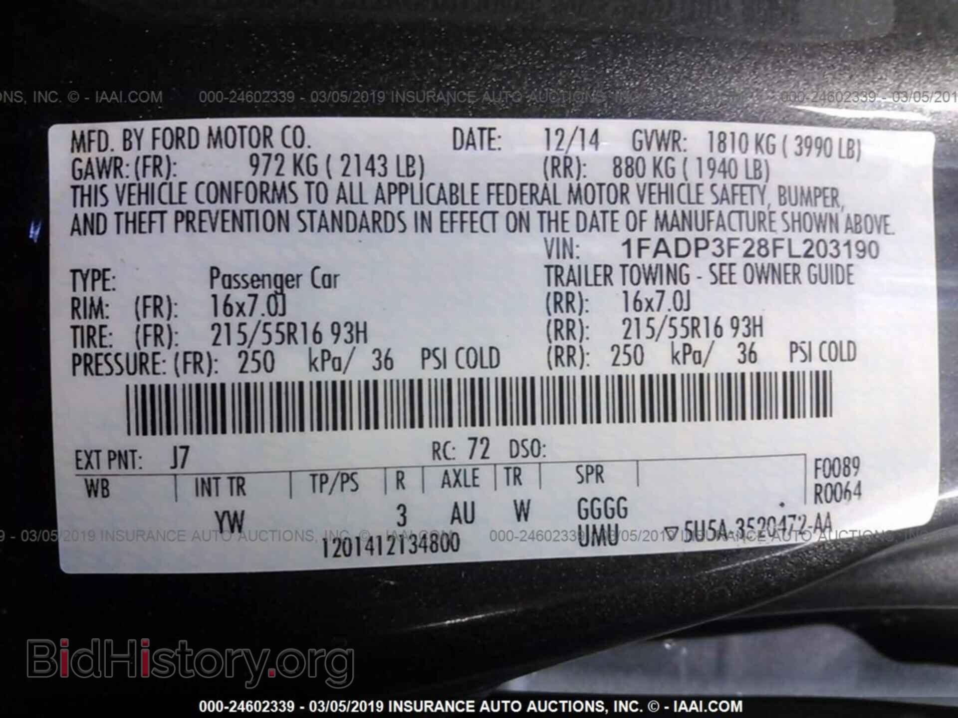 2015 FORD FOCUS - VIN: 1FADP3F28FL203190 - Photo 9