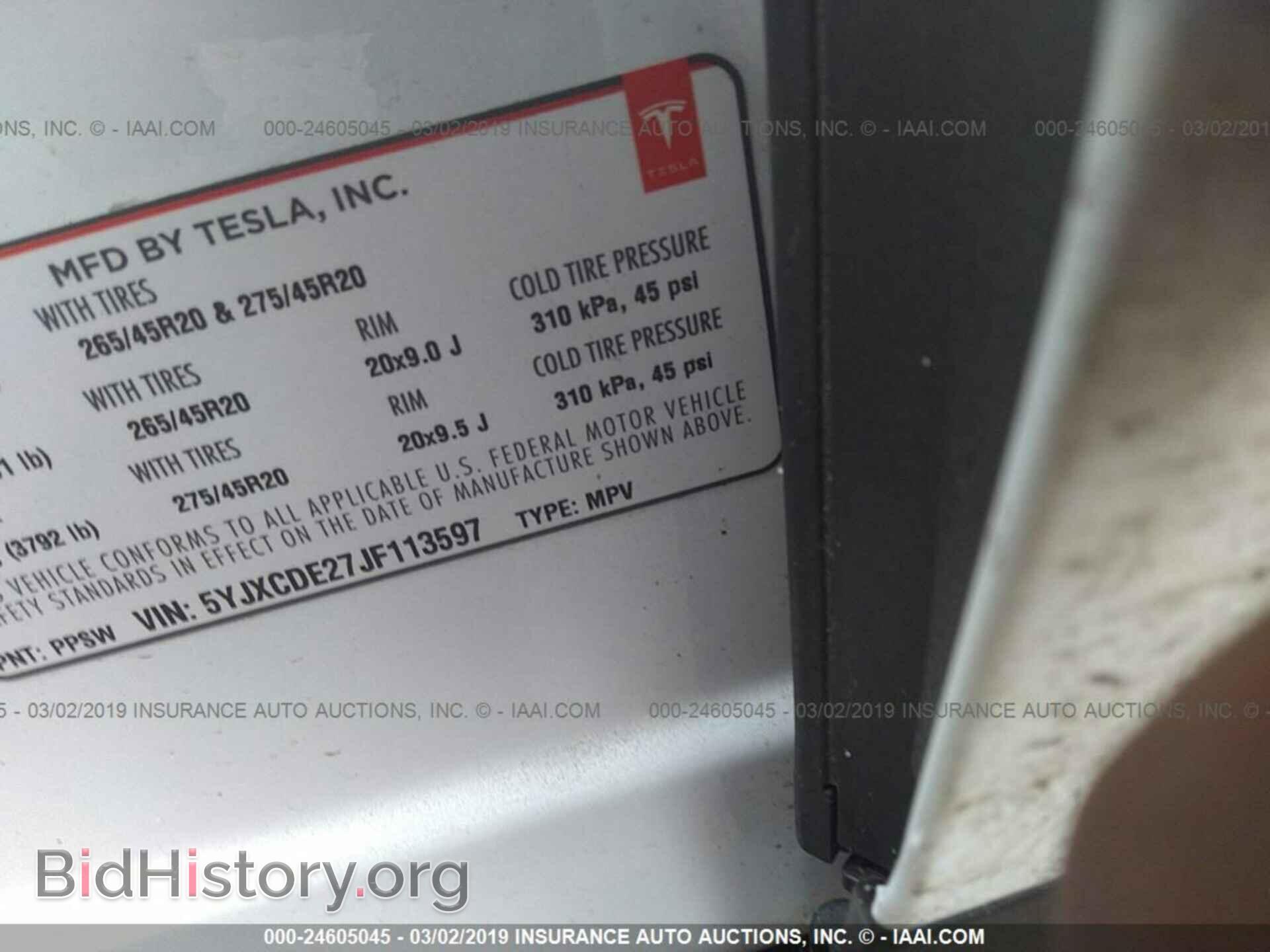 2018 TESLA MODEL X - VIN: 5YJXCDE27JF113597 - Фото 9