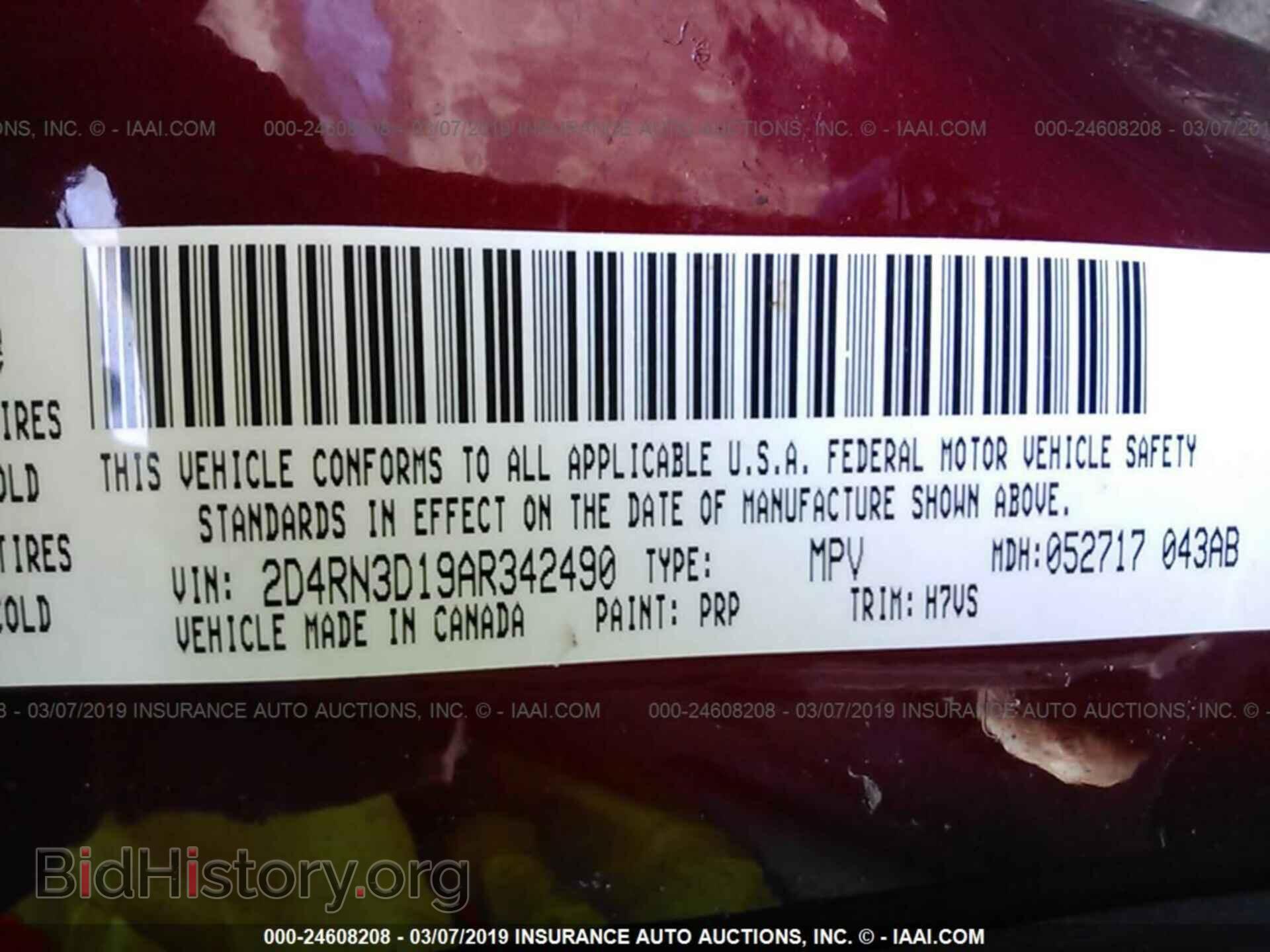 2010 DODGE GRAND CARAVAN - VIN: 2D4RN3D19AR342490 - Фото 9