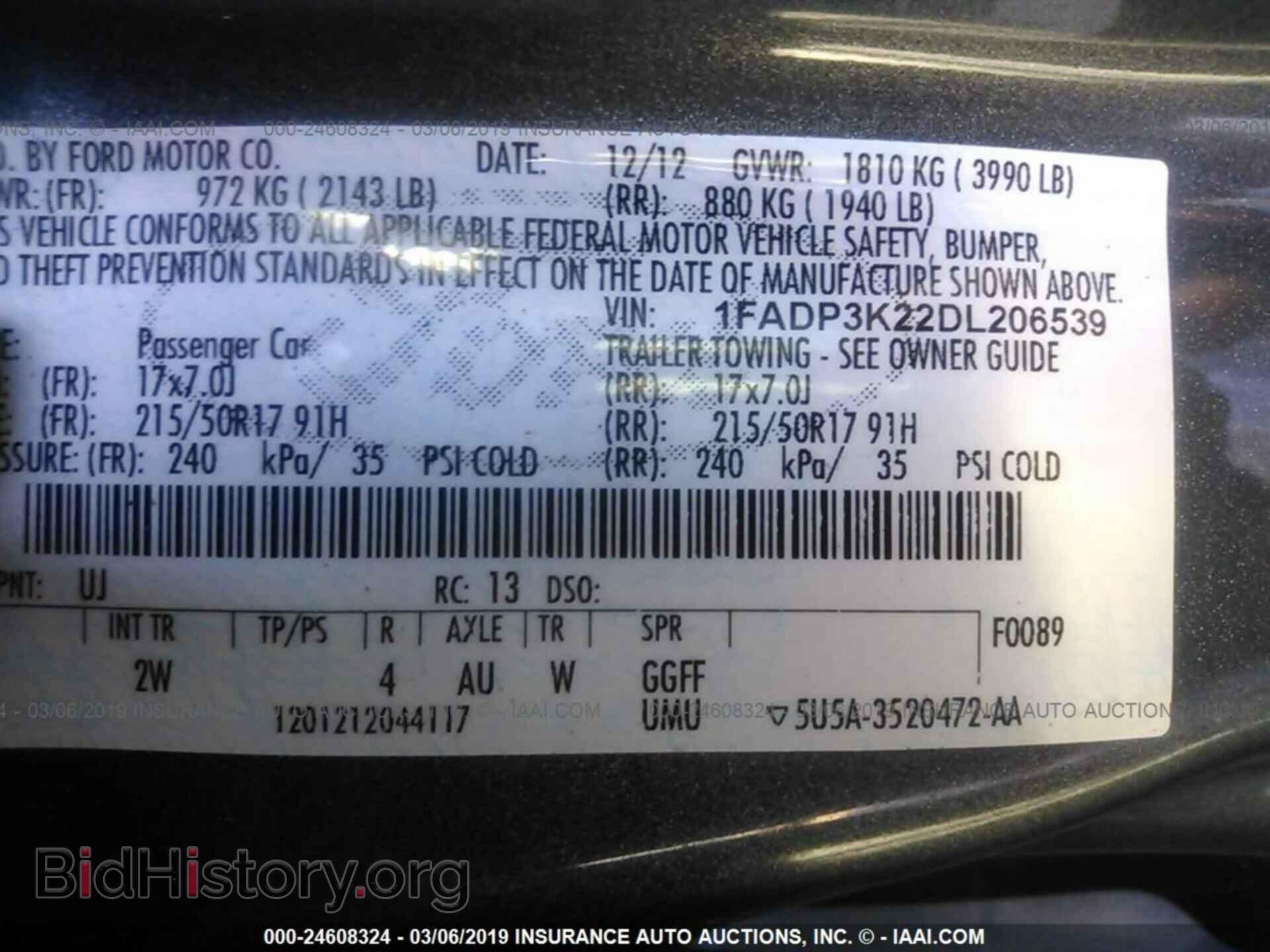 2013 FORD FOCUS - VIN: 1FADP3K22DL206539 - Photo 9