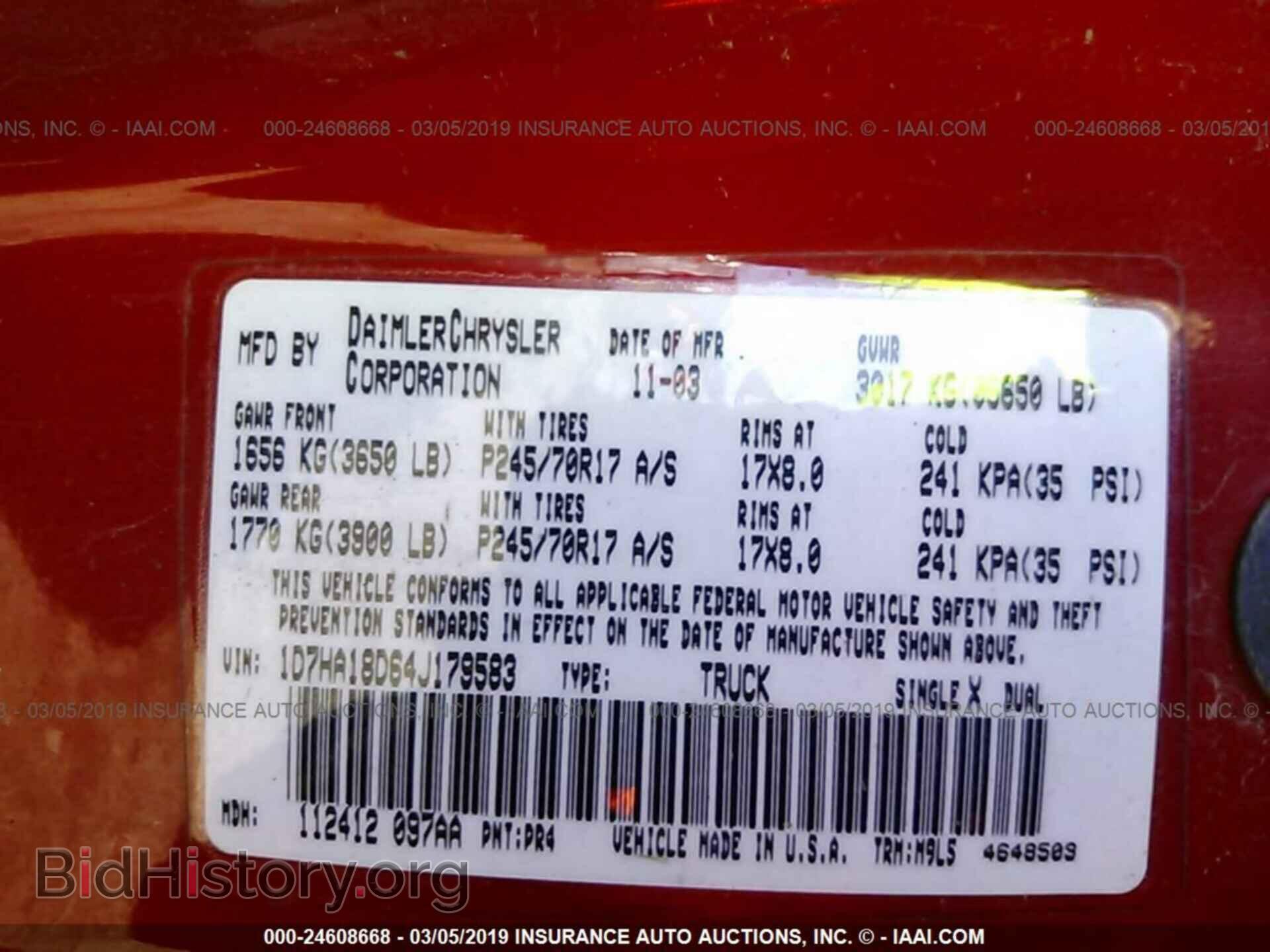 2004 DODGE RAM 1500 - VIN: 1D7HA18D64J179583 - Photo 9