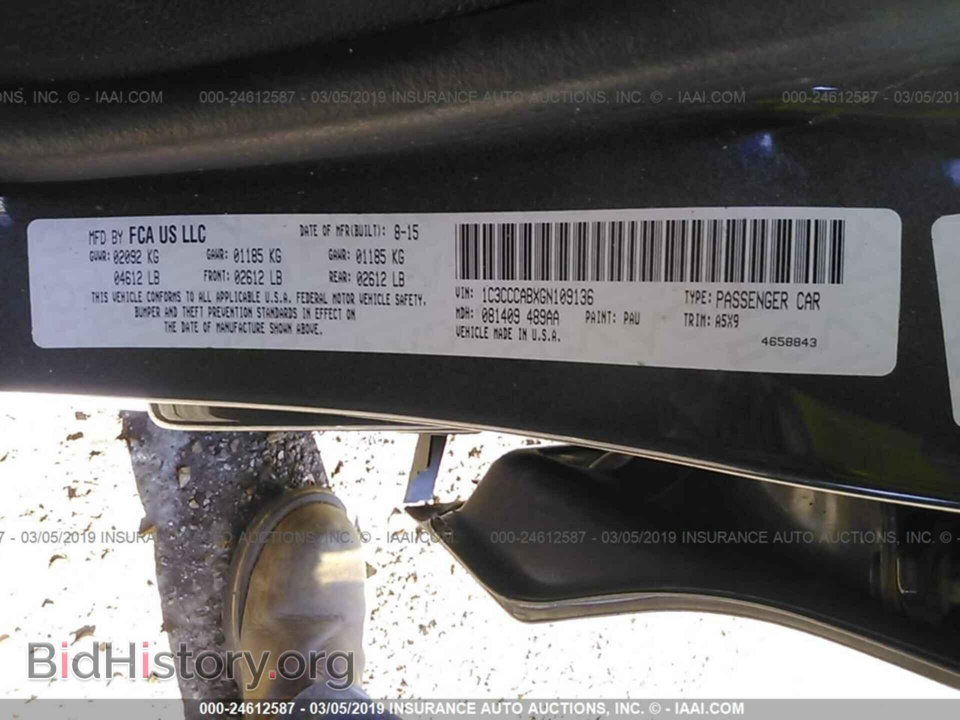 2016 CHRYSLER 200 - VIN: 1C3CCCABXGN109136 - Photo 9