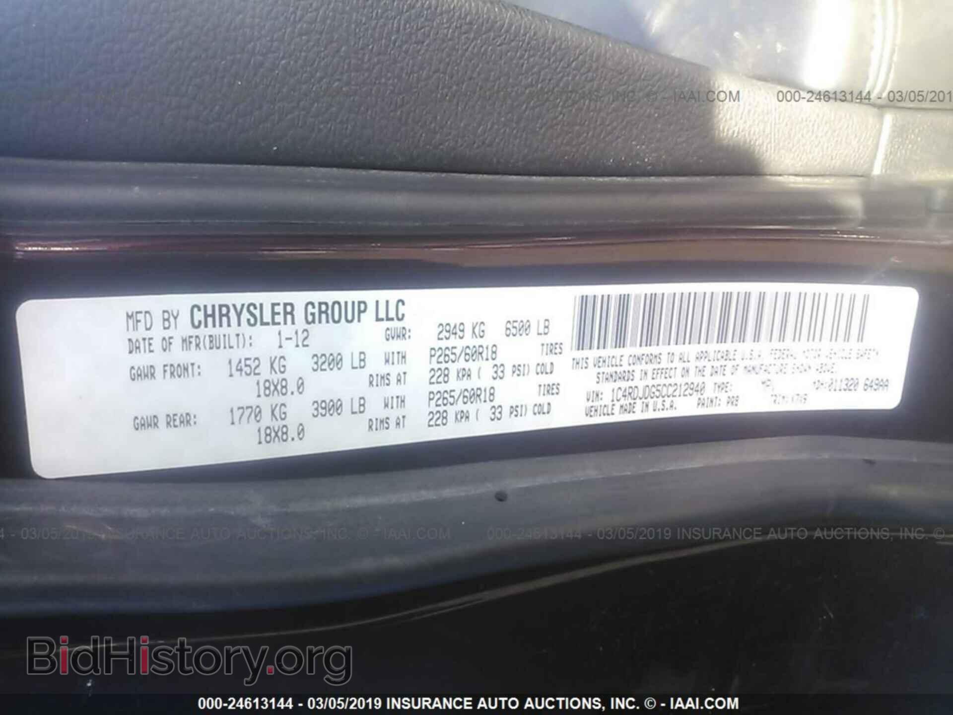 2012 DODGE DURANGO - VIN: 1C4RDJDG5CC212940 - Фото 9
