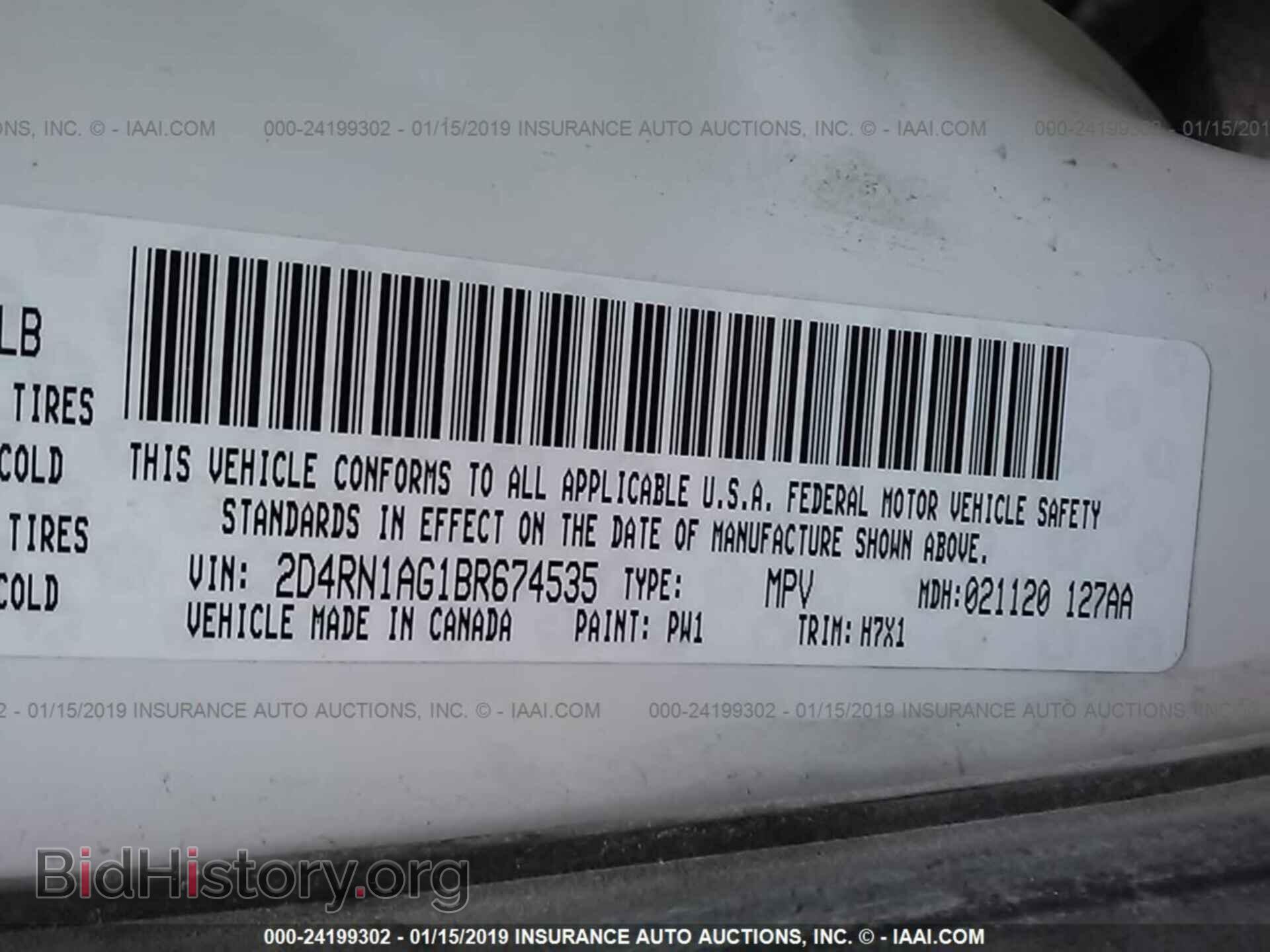 2011 DODGE GRAND CARAVAN - VIN: 2D4RN1AG1BR674535 - Фото 9