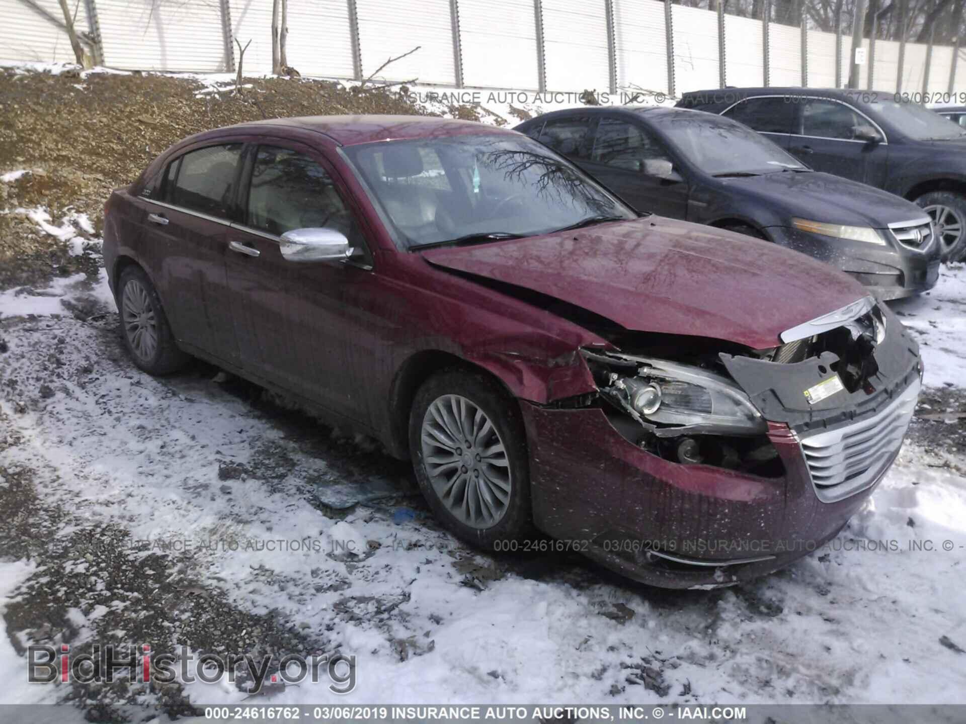 Фотография 1C3CCBCB6CN307276 - CHRYSLER 200 2012