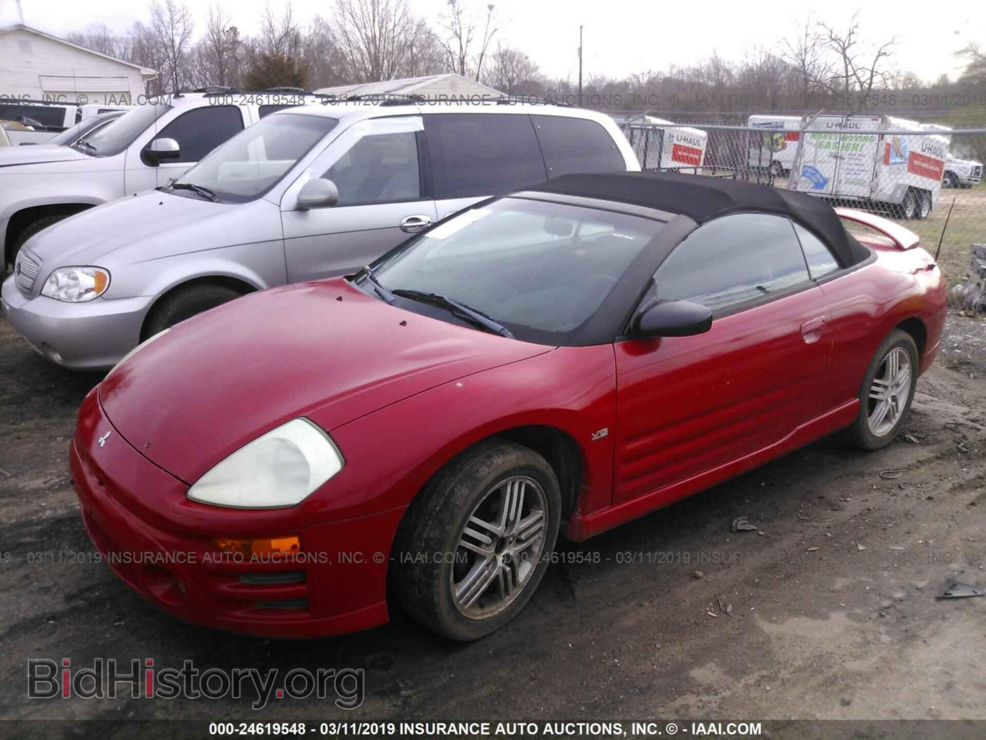 2003 MITSUBISHI ECLIPSE - VIN: 4A3AE55H93E102807 - Фото 2