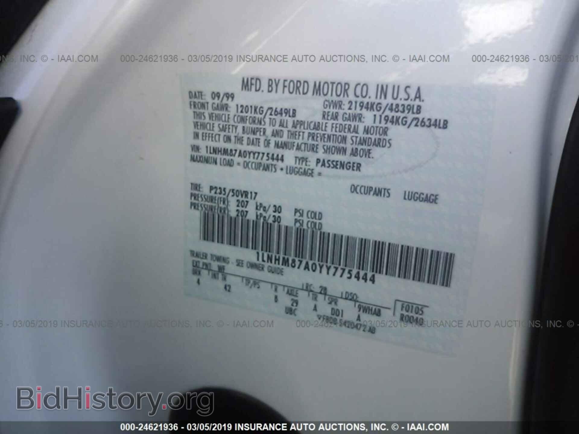 2000 LINCOLN LS - VIN: 1LNHM87A0YY775444 - Photo 9