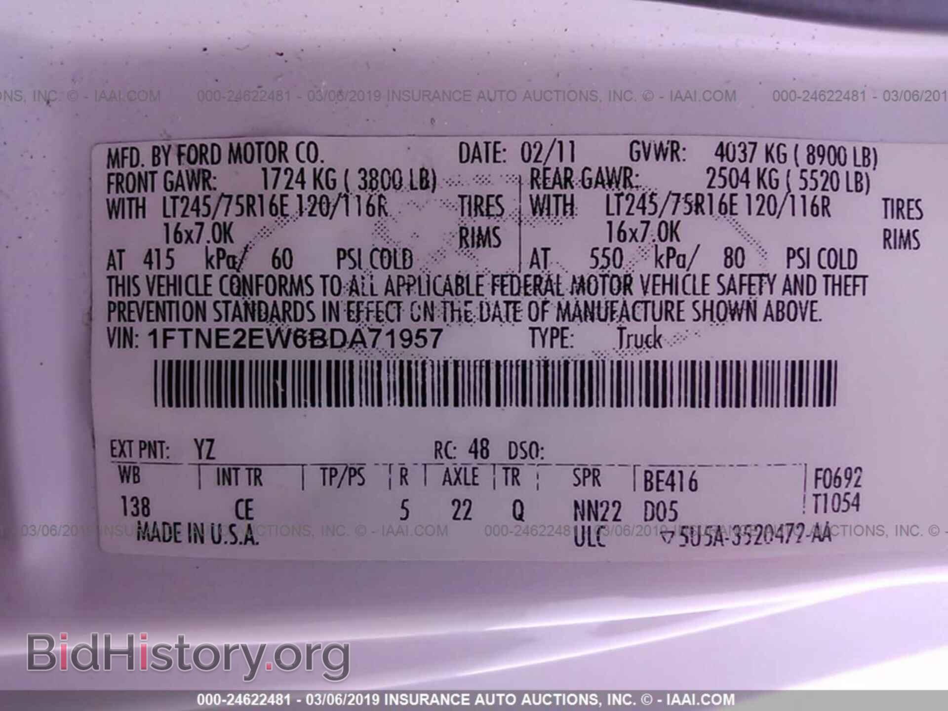 2011 FORD ECONOLINE - VIN: 1FTNE2EW6BDA71957 - Photo 9