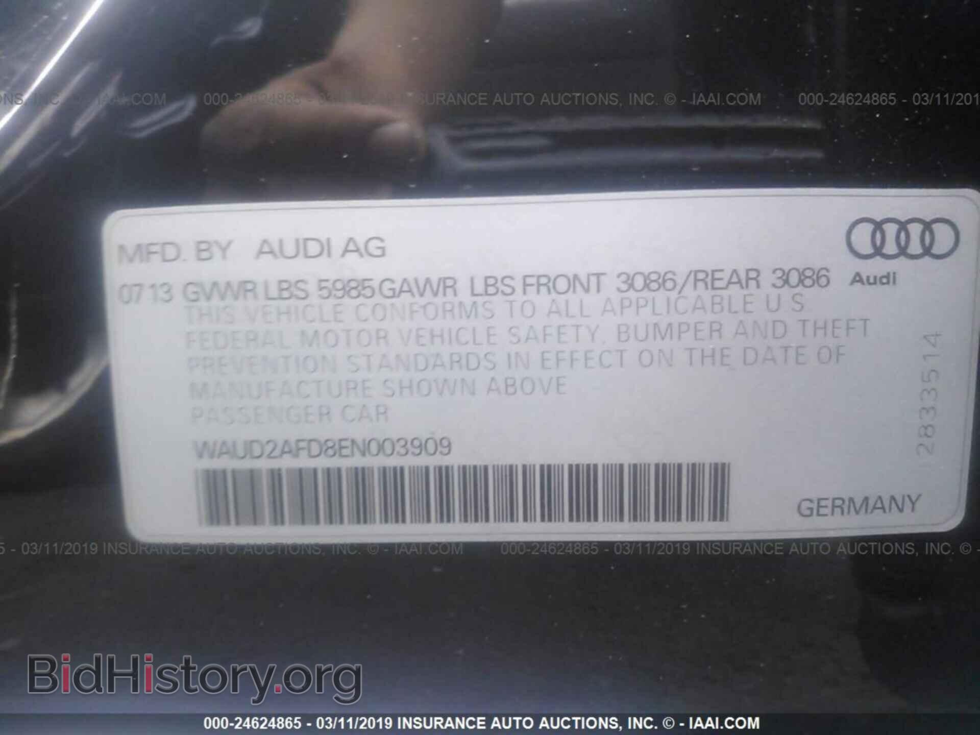 2014 AUDI S8 - VIN: WAUD2AFD8EN003909 - Photo 9