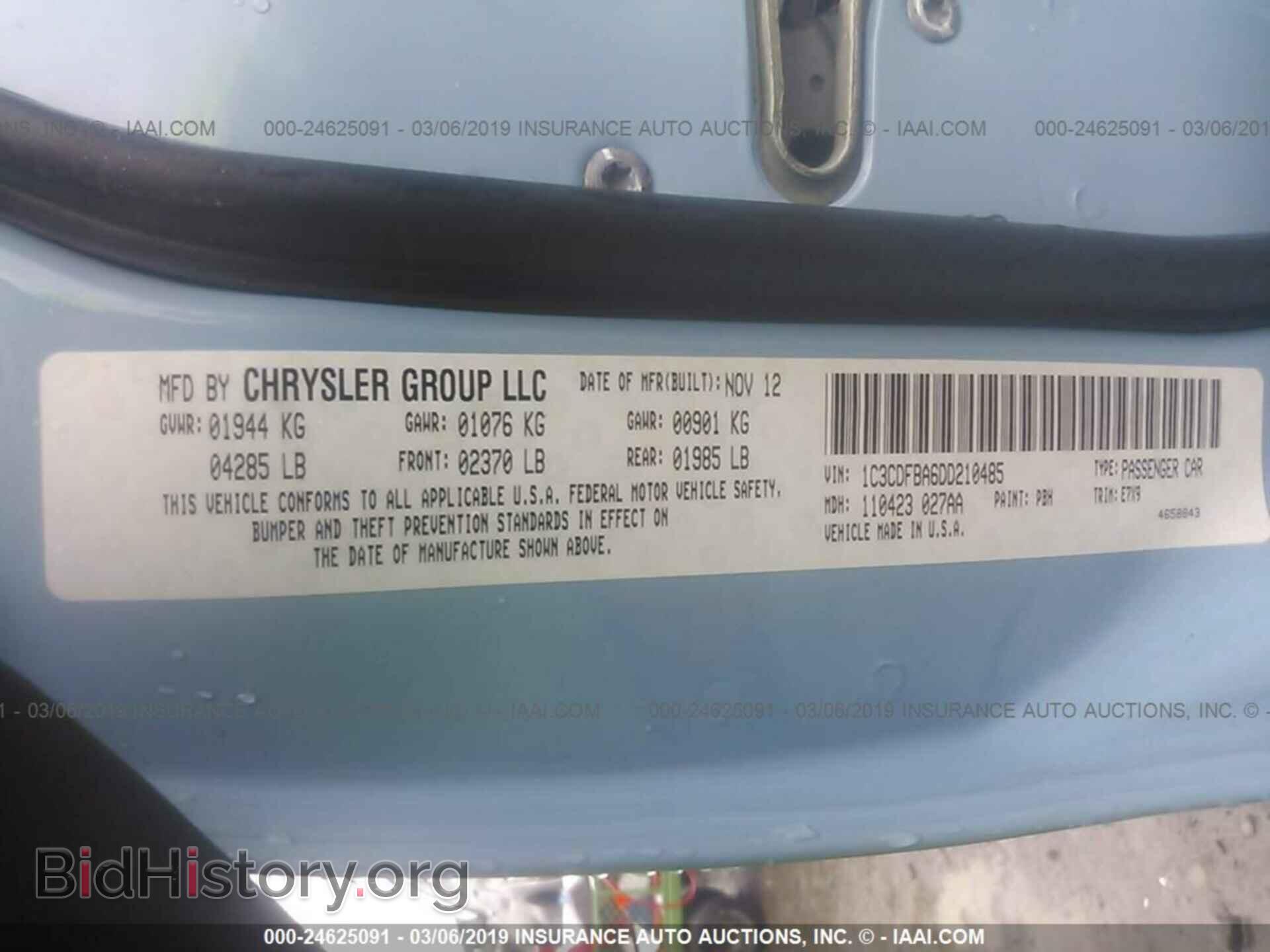 2013 DODGE DART - VIN: 1C3CDFBA6DD210485 - Photo 9