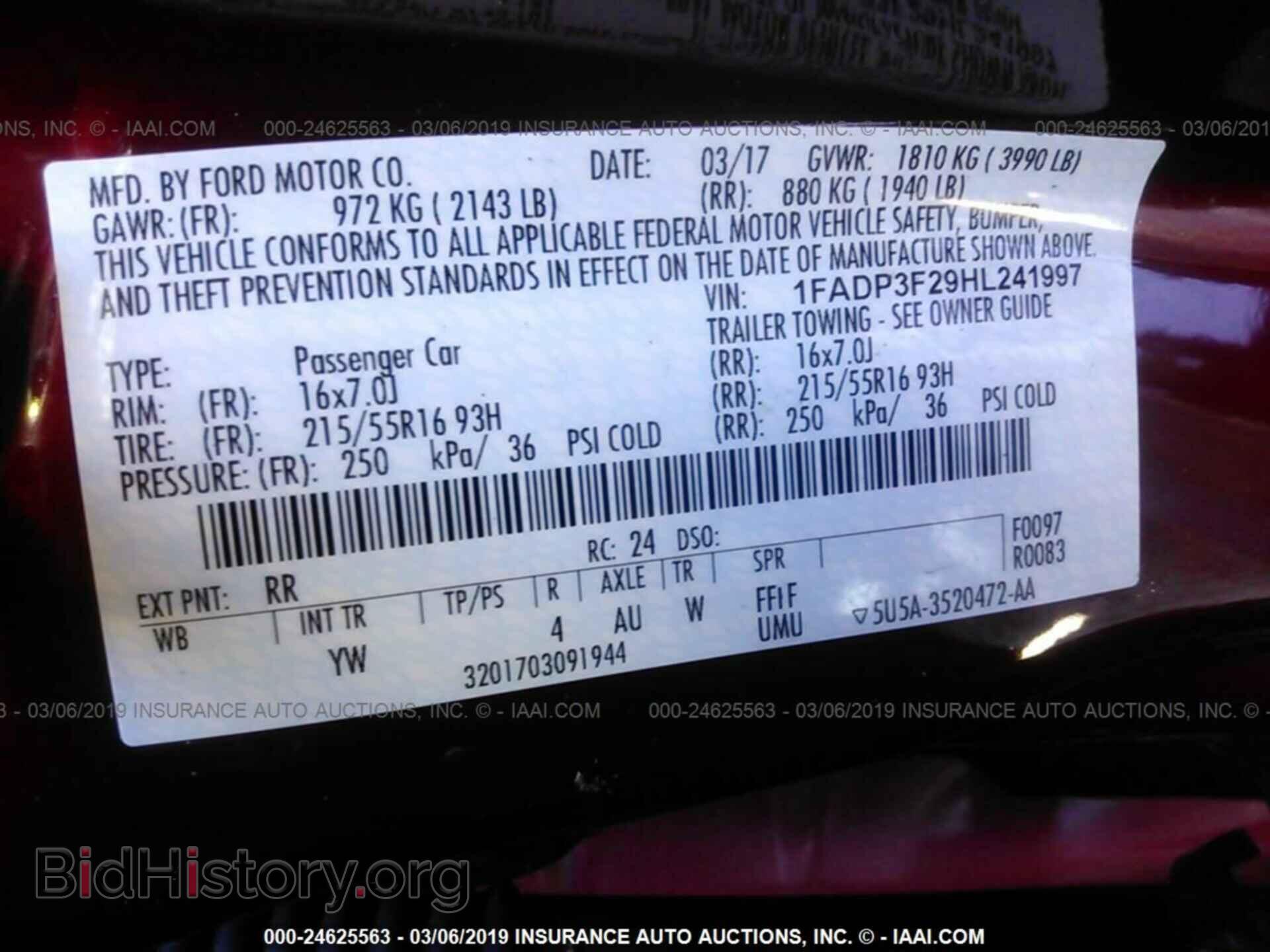 2017 FORD FOCUS - VIN: 1FADP3F29HL241997 - Photo 9