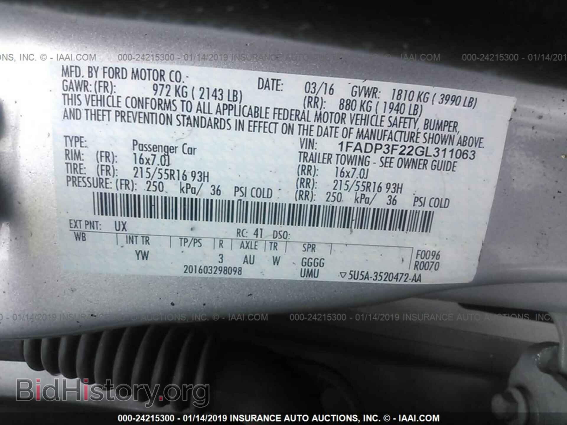 2016 FORD FOCUS - VIN: 1FADP3F22GL311063 - Photo 9