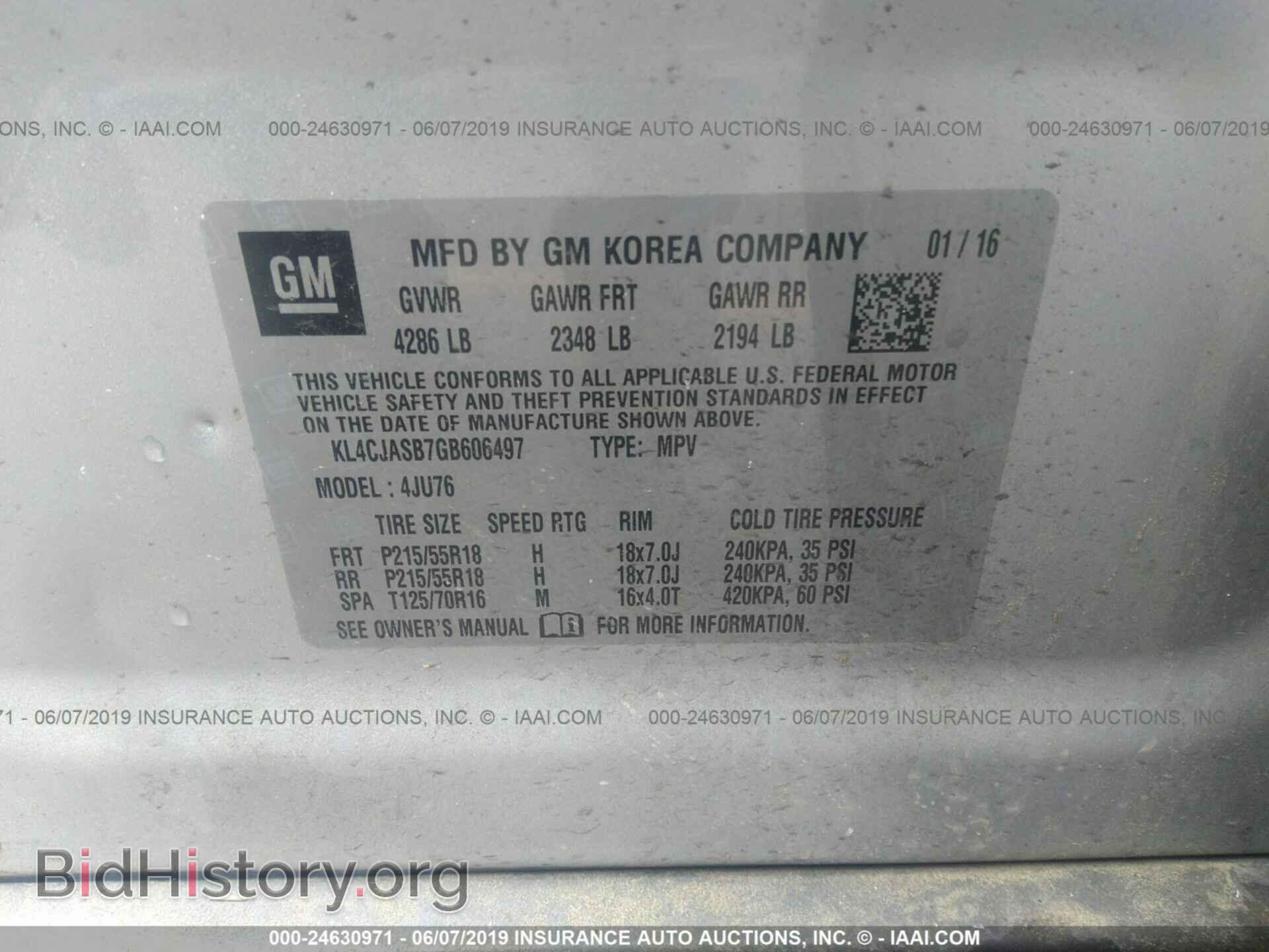 2016 BUICK ENCORE - VIN: KL4CJASB7GB606497 - Photo 9