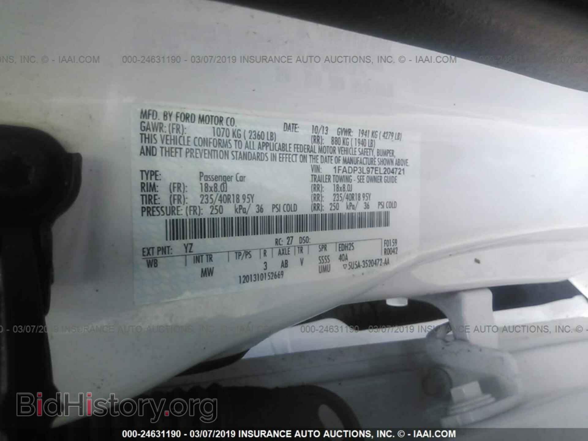 2014 FORD FOCUS - VIN: 1FADP3L97EL204721 - Photo 9