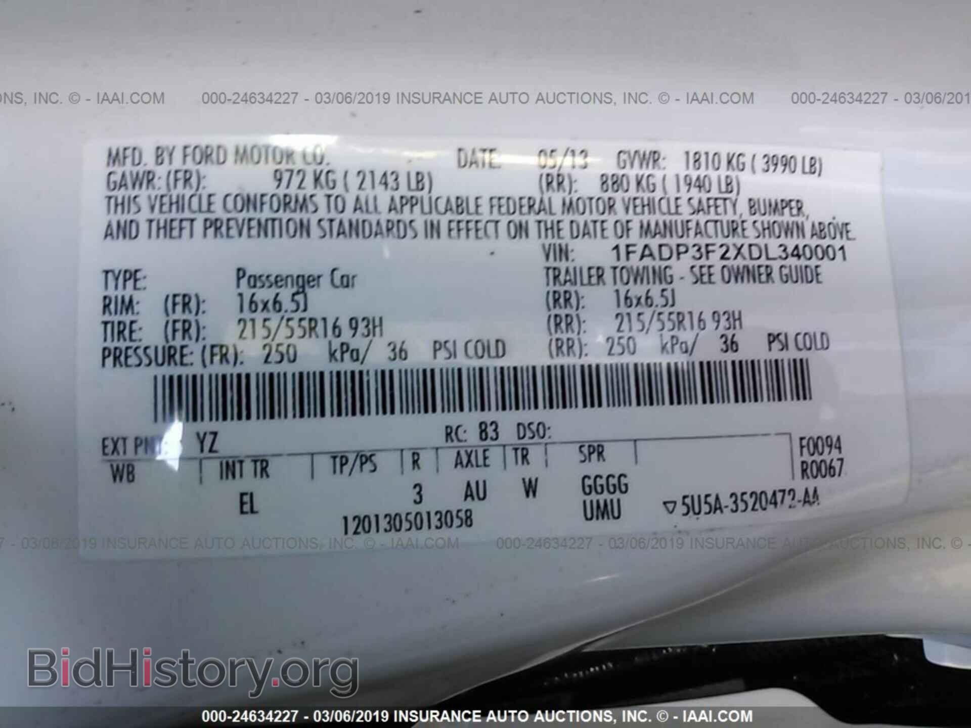 2013 FORD FOCUS - VIN: 1FADP3F2XDL340001 - Photo 9