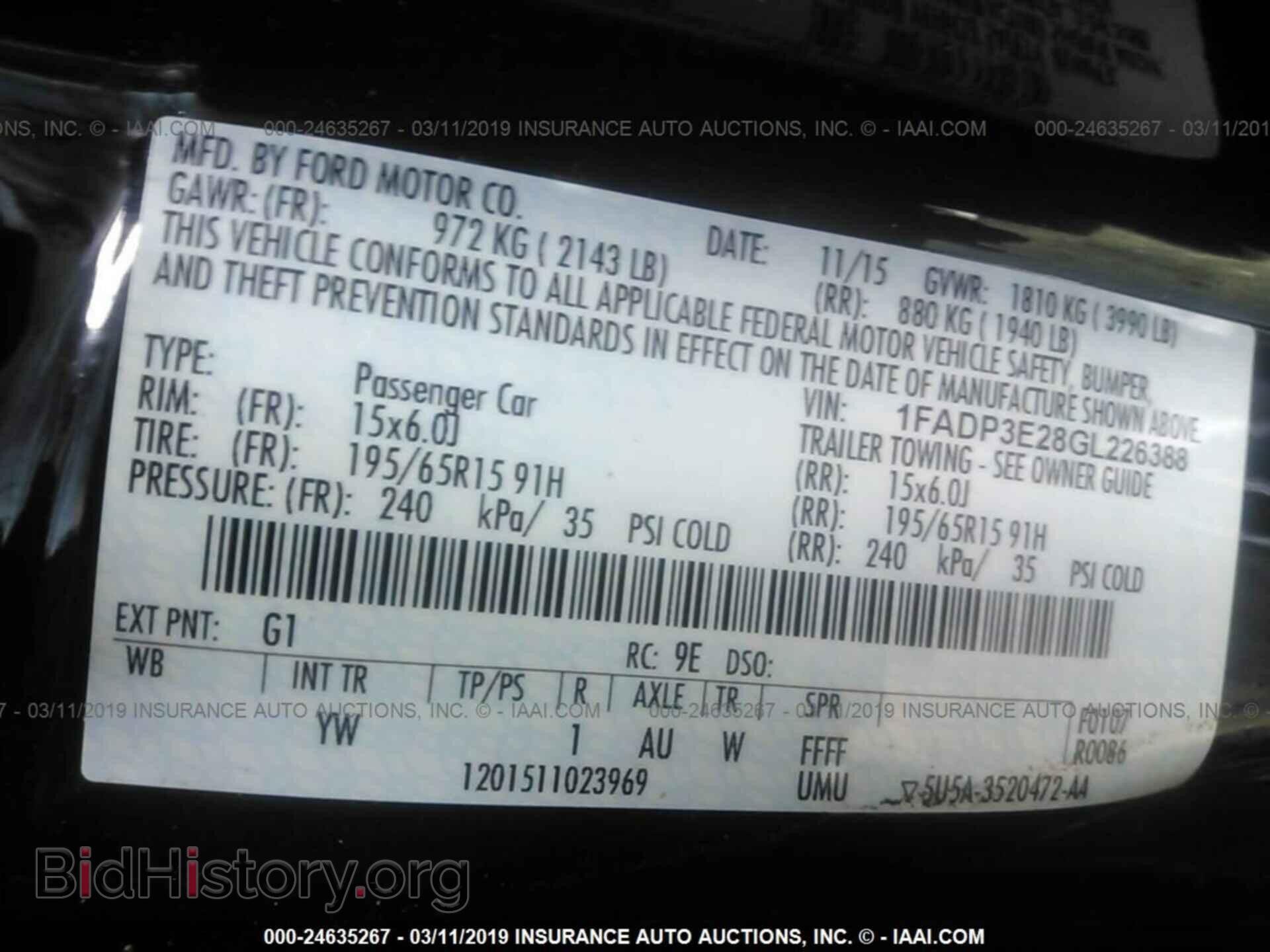 2016 FORD FOCUS - VIN: 1FADP3E28GL226388 - Photo 9