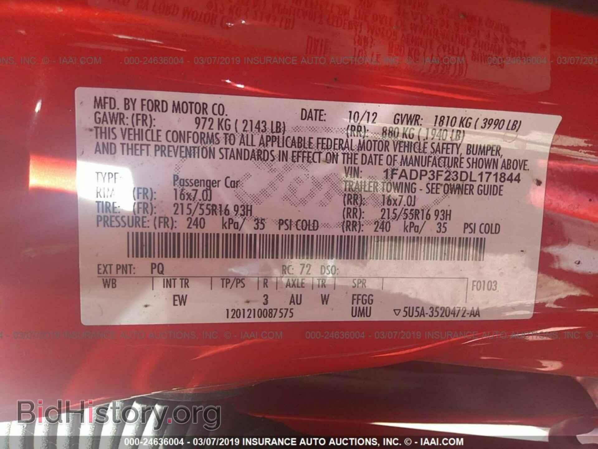 2013 FORD FOCUS - VIN: 1FADP3F23DL171844 - Photo 9