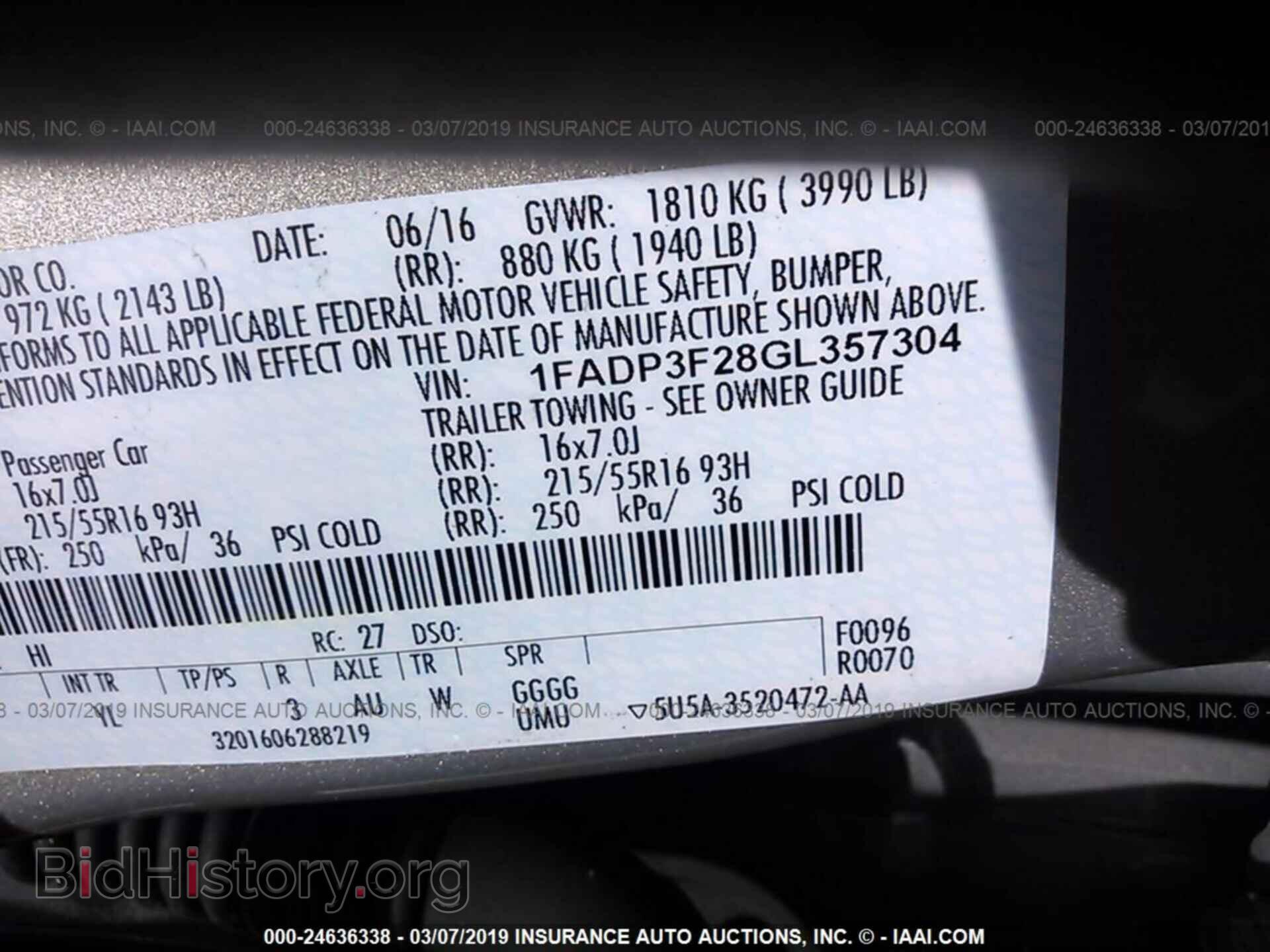 2016 FORD FOCUS - VIN: 1FADP3F28GL357304 - Photo 9