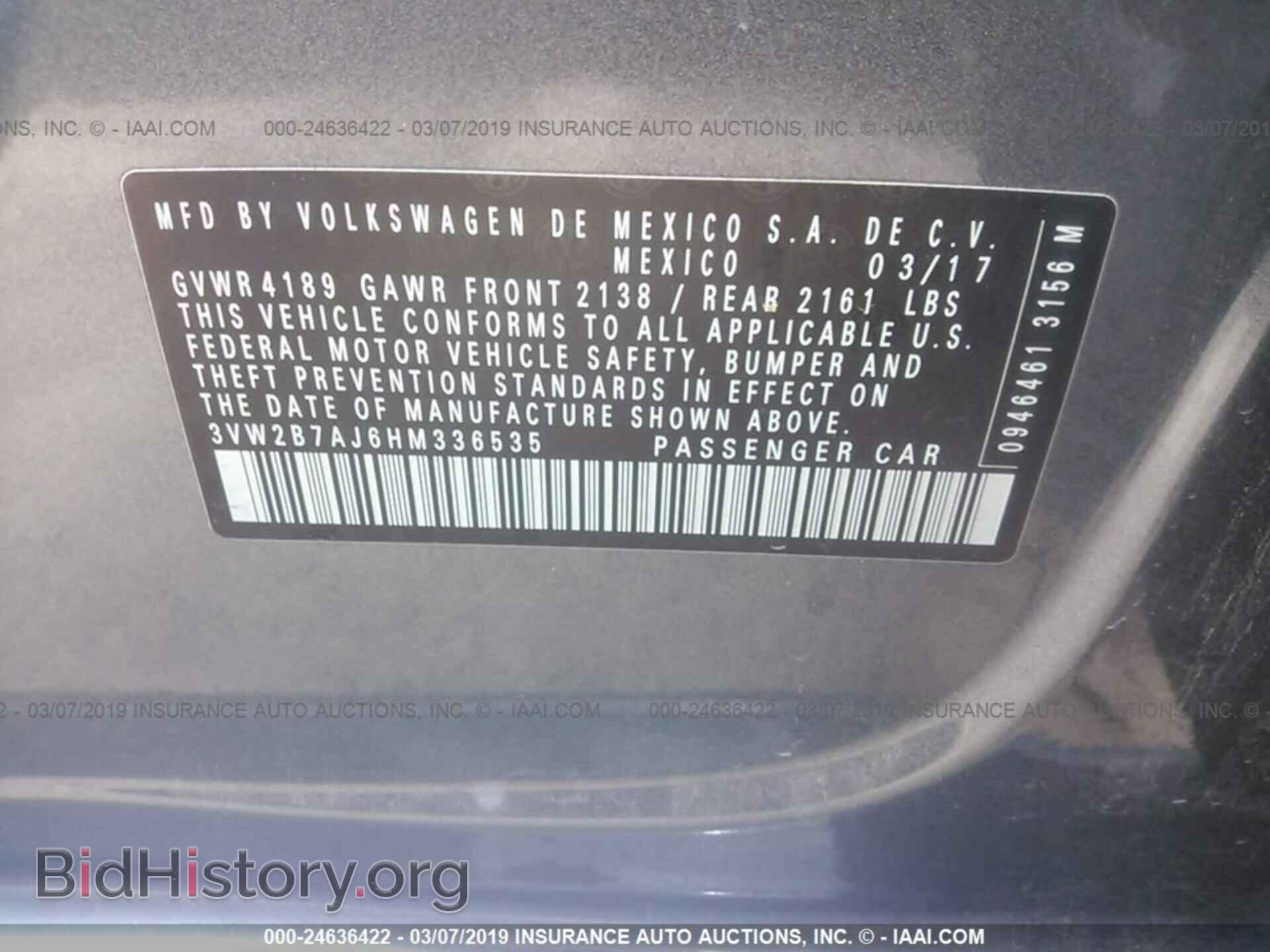 2017 VOLKSWAGEN JETTA - VIN: 3VW2B7AJ6HM336535 - Photo 9