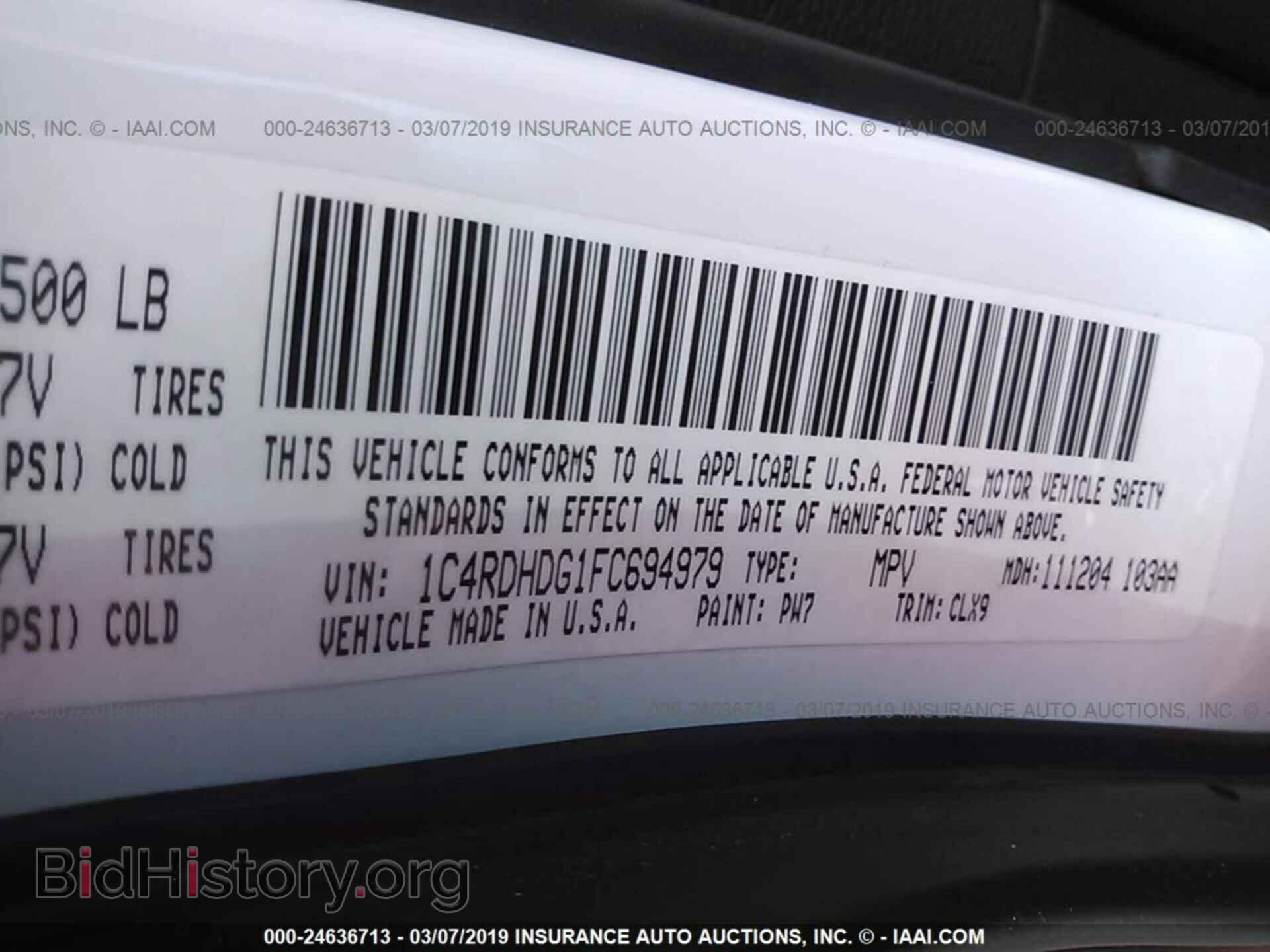 2015 DODGE DURANGO - VIN: 1C4RDHDG1FC694979 - Photo 9