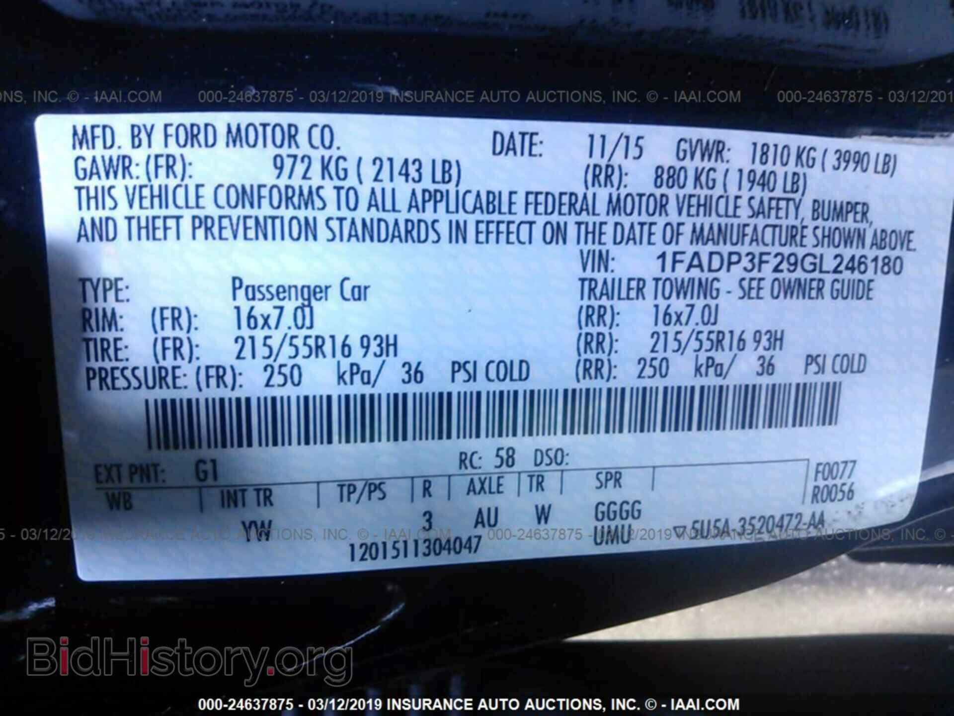 2016 FORD FOCUS - VIN: 1FADP3F29GL246180 - Photo 9