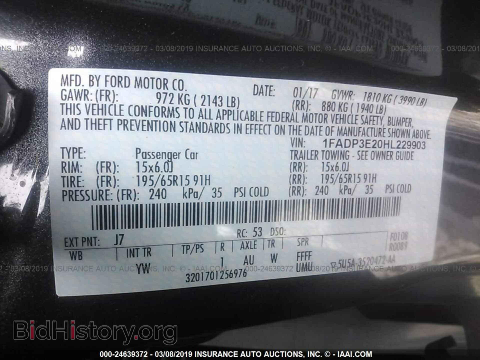2017 FORD FOCUS - VIN: 1FADP3E20HL229903 - Photo 9